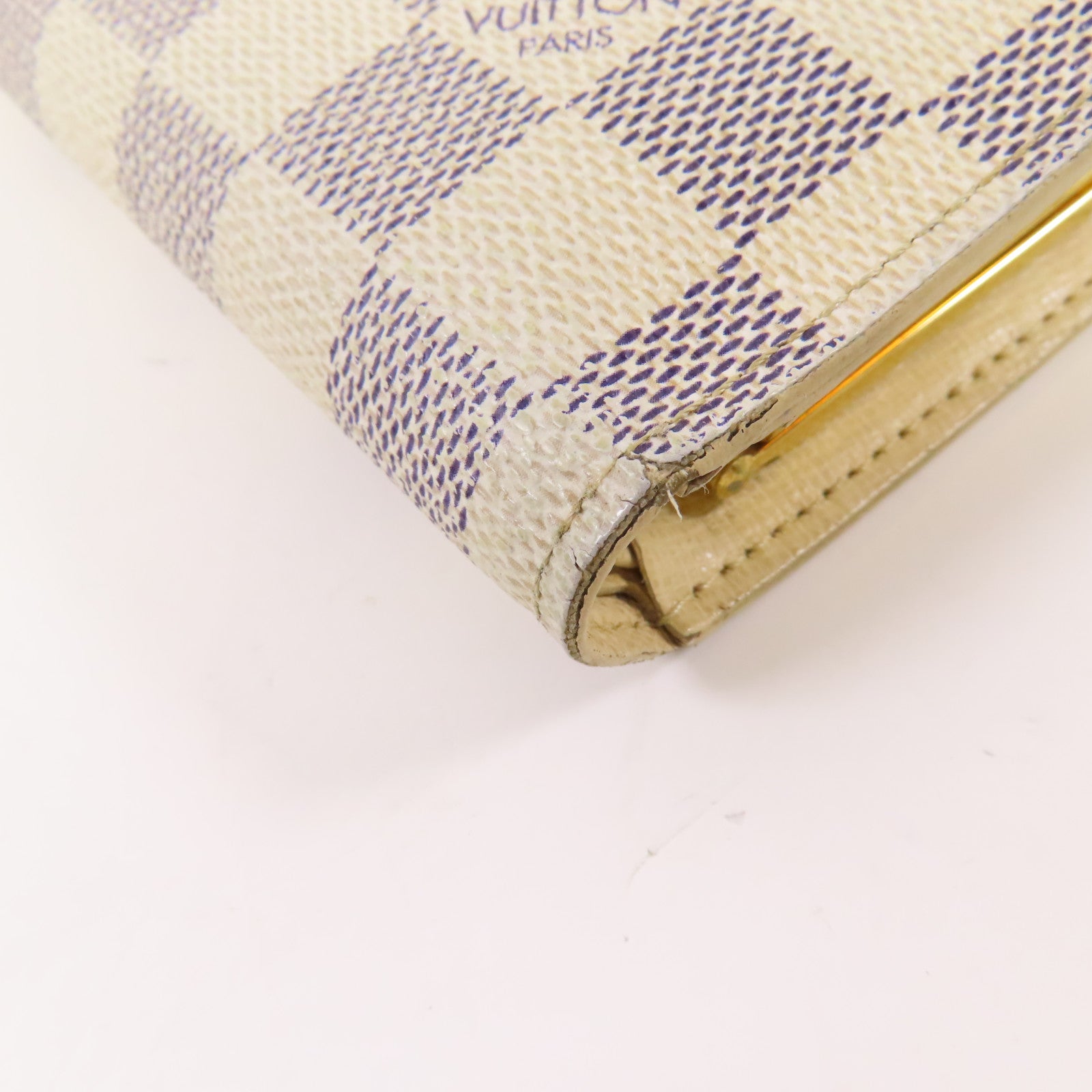 LOUIS VUITTON 【激減優惠】Damier Azur Portefeuille Viennois Wallet金扣錢包