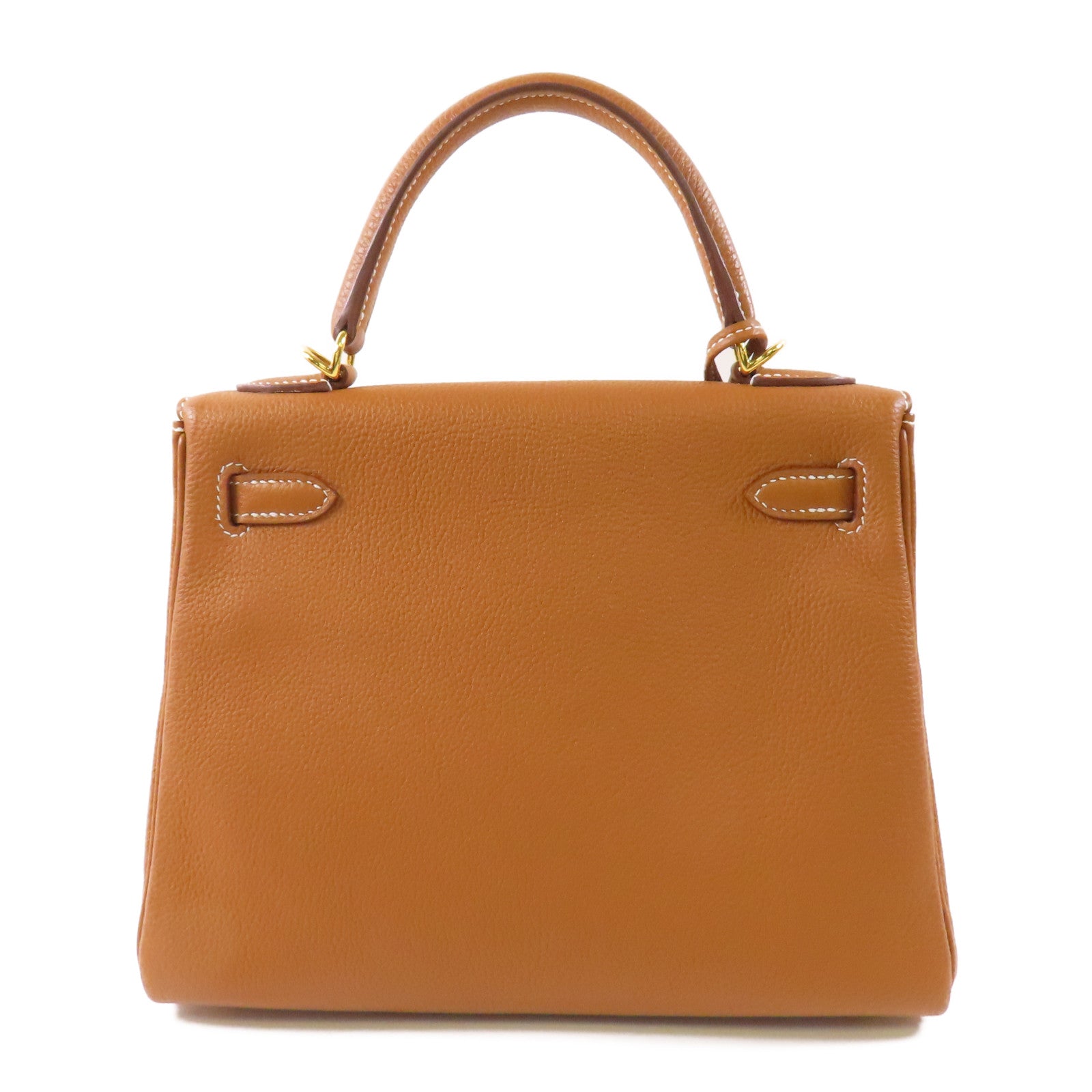 HERMES Togo皮革Kelly 25金扣手挽肩背兩用袋Gold