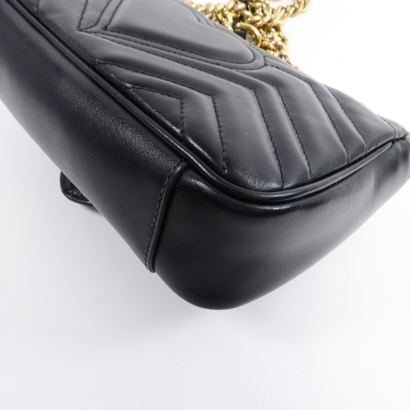 GUCCI 牛皮皮革GG Marmont Small鏈帶肩背袋