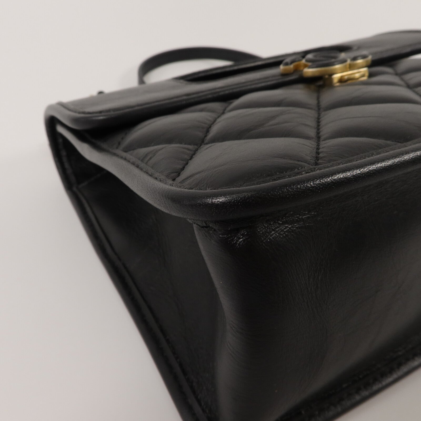 CHANEL 牛皮皮革Mini Flap鏈帶手挽肩背兩用袋