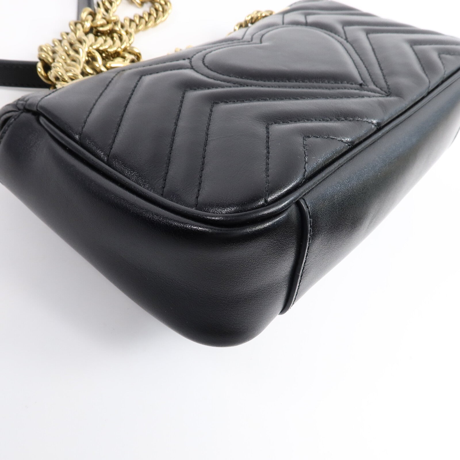 GUCCI 牛皮皮革GG Marmont Small鏈帶肩背袋