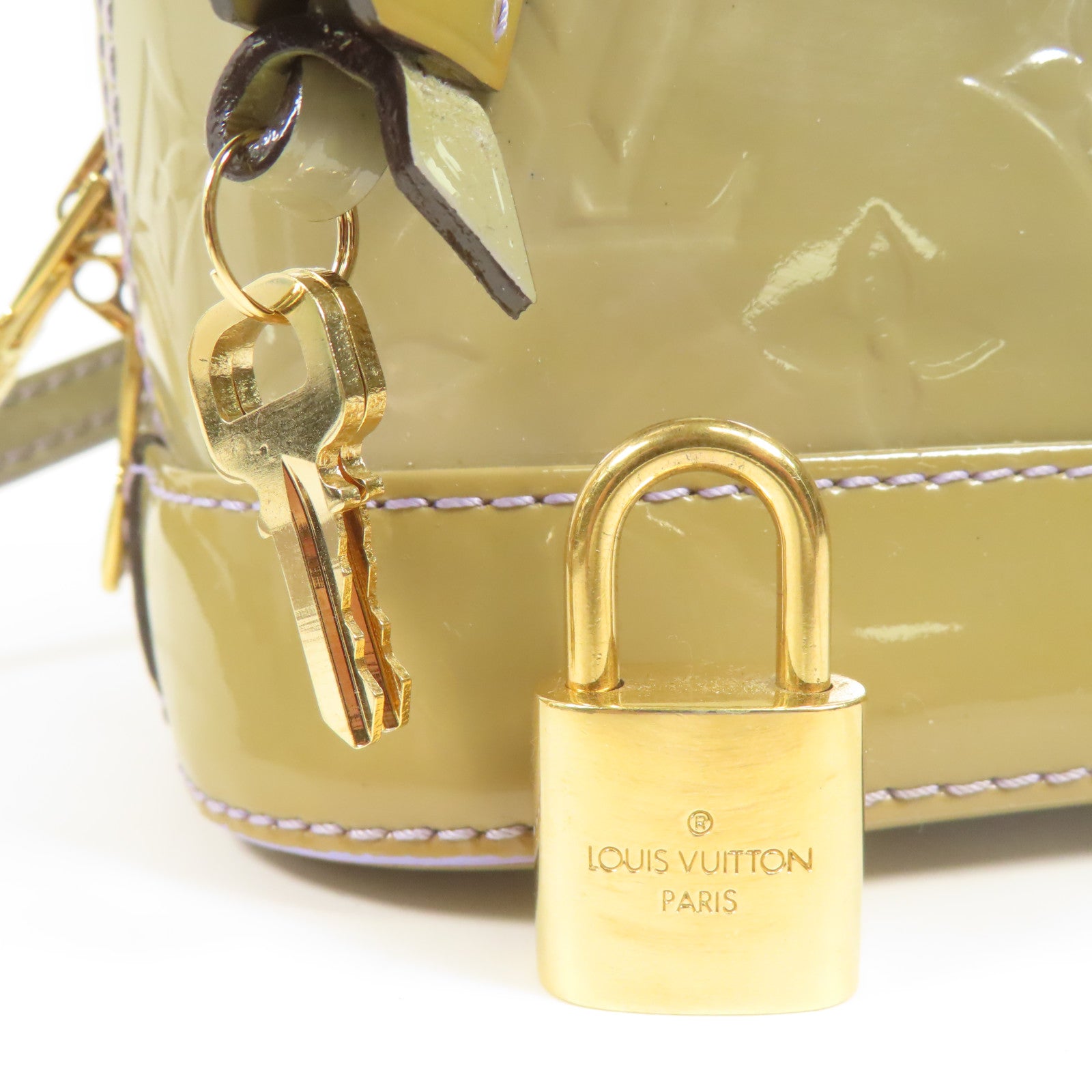 LOUIS VUITTON Vernis Alma BB金扣手挽肩背兩用袋