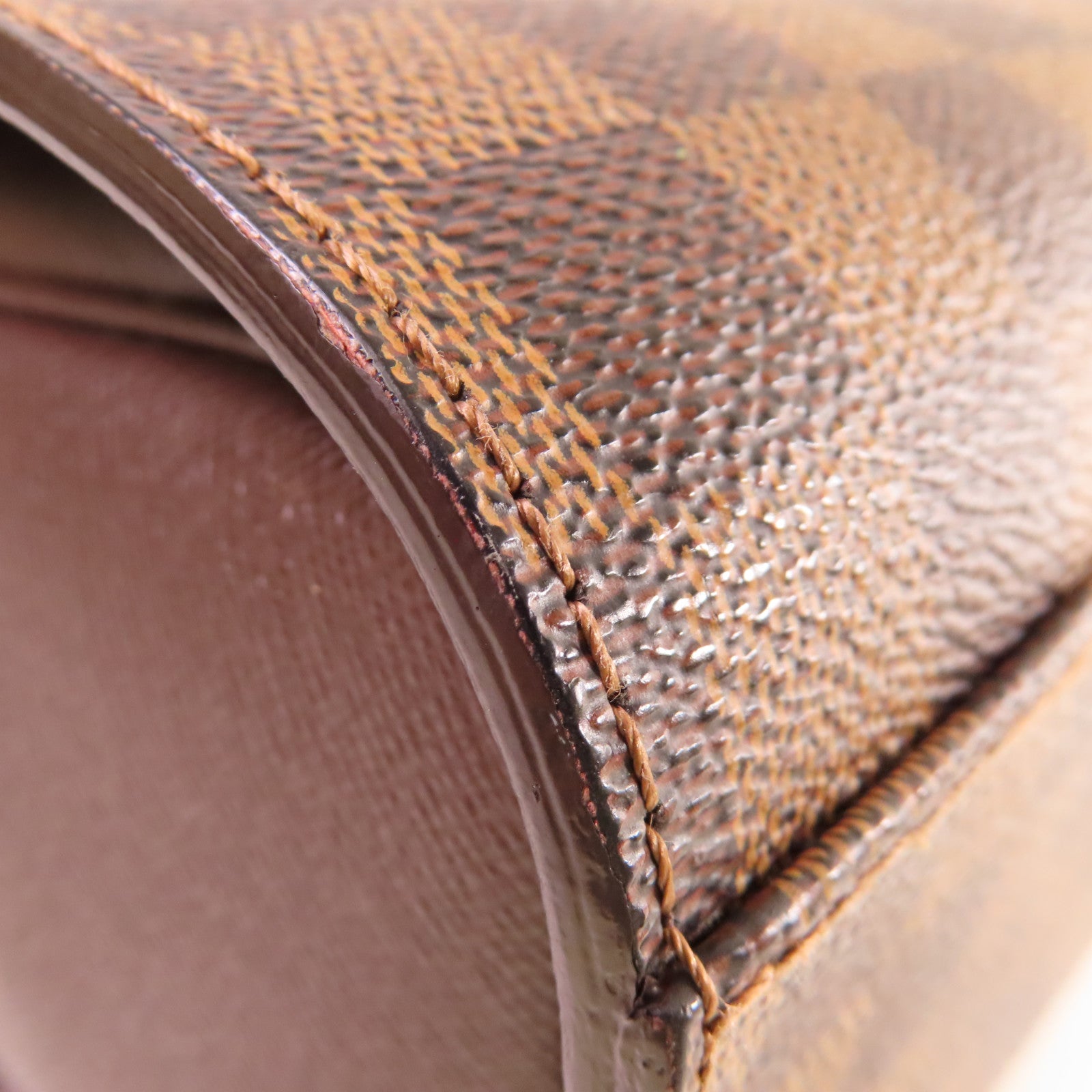 LOUIS VUITTON Damier Triana Handbag金扣手挽袋啡色