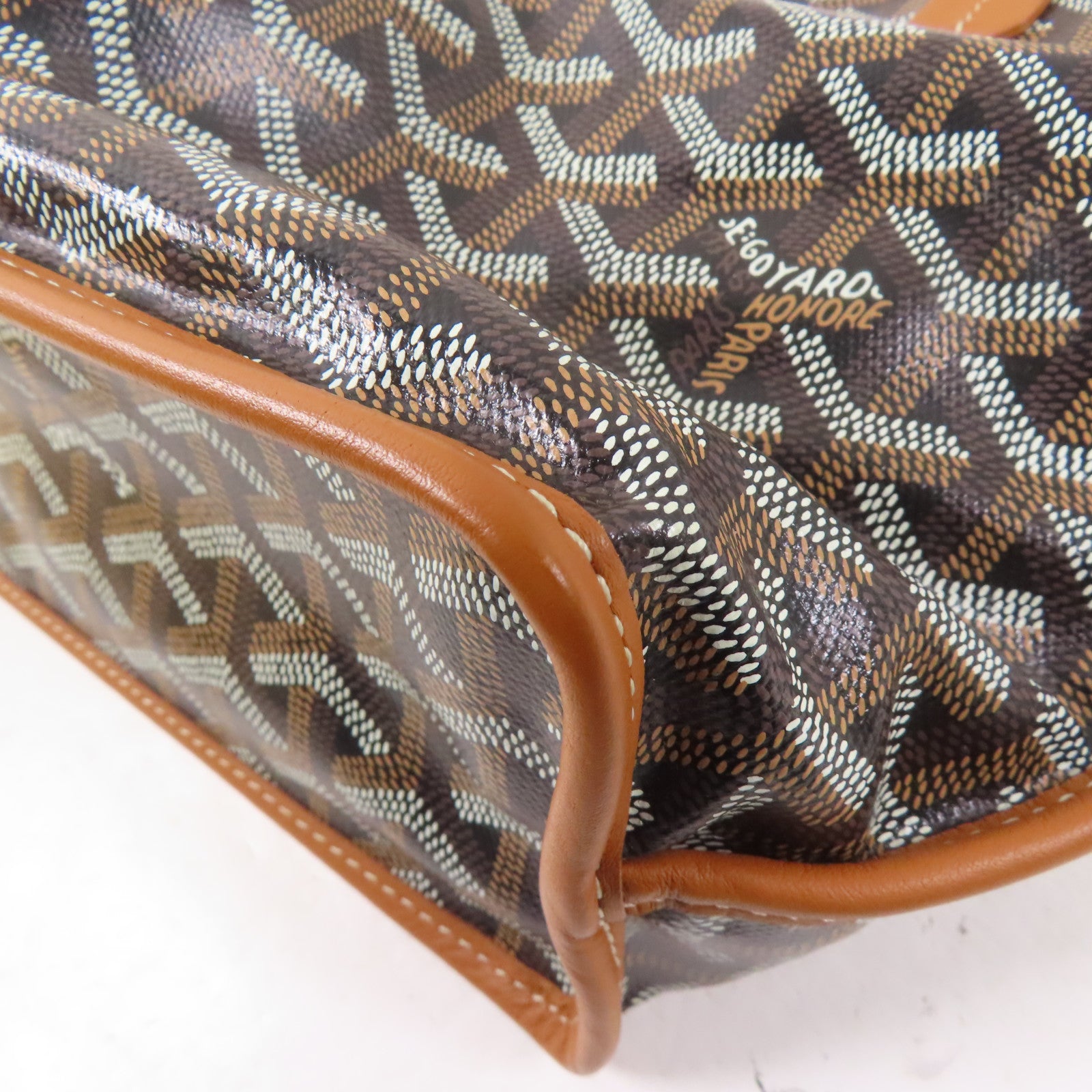 GOYARD 塗層帆布Mini Anjou Tote Bag銀扣手挽袋啡色