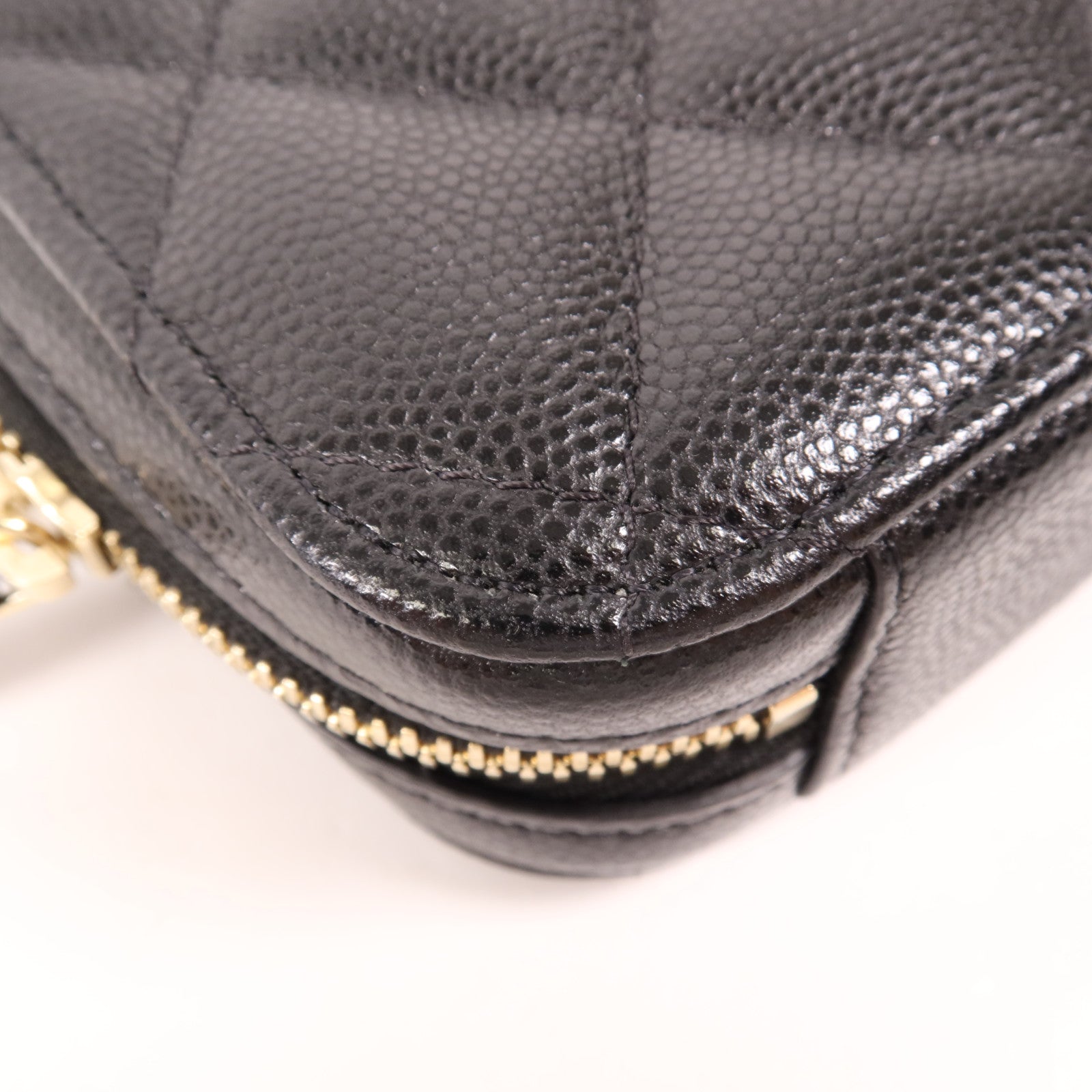 CHANEL 牛皮皮革Chain Shoulder金扣鏈帶肩背袋