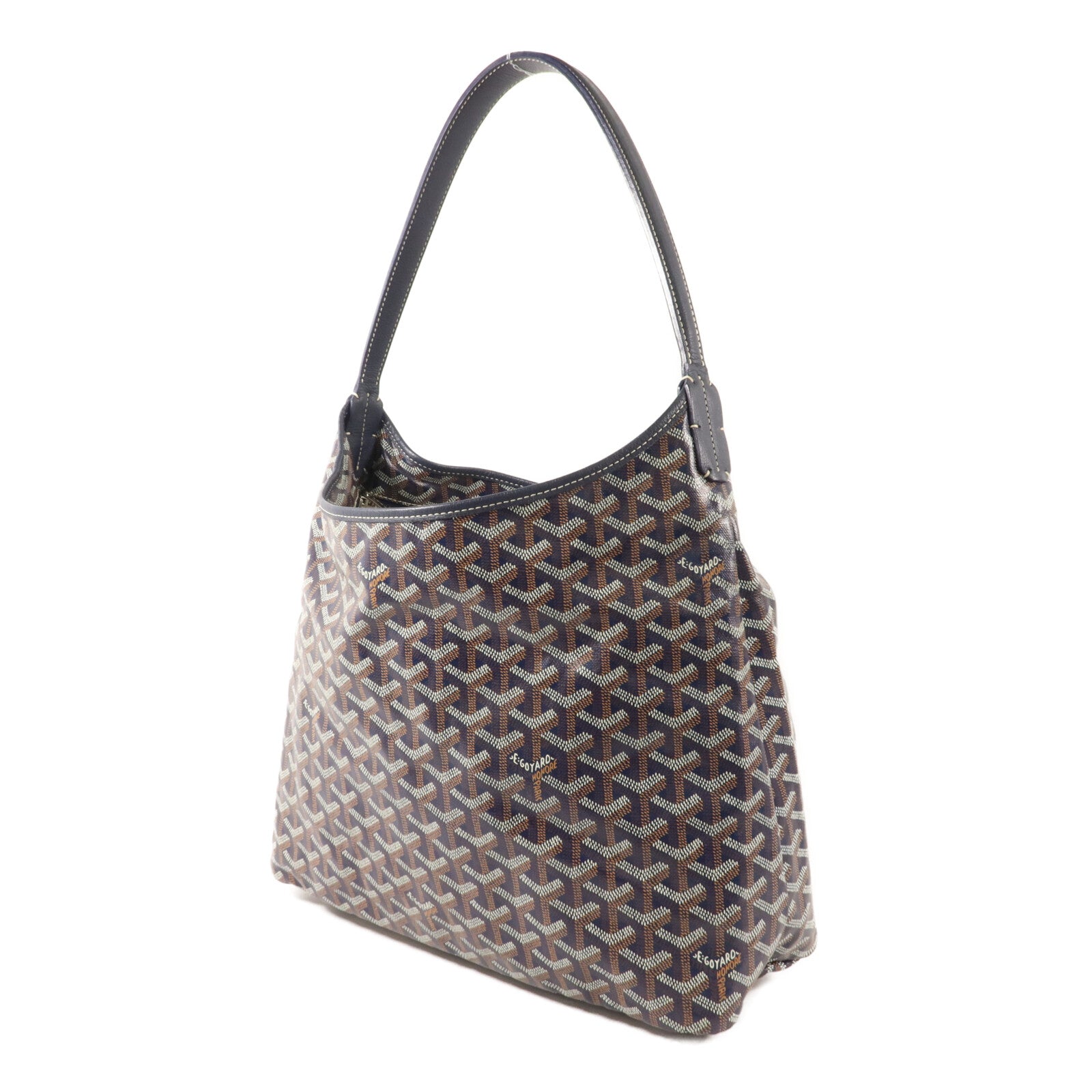 GOYARD 塗層帆布/牛皮皮革Boheme Hobo PM肩背袋