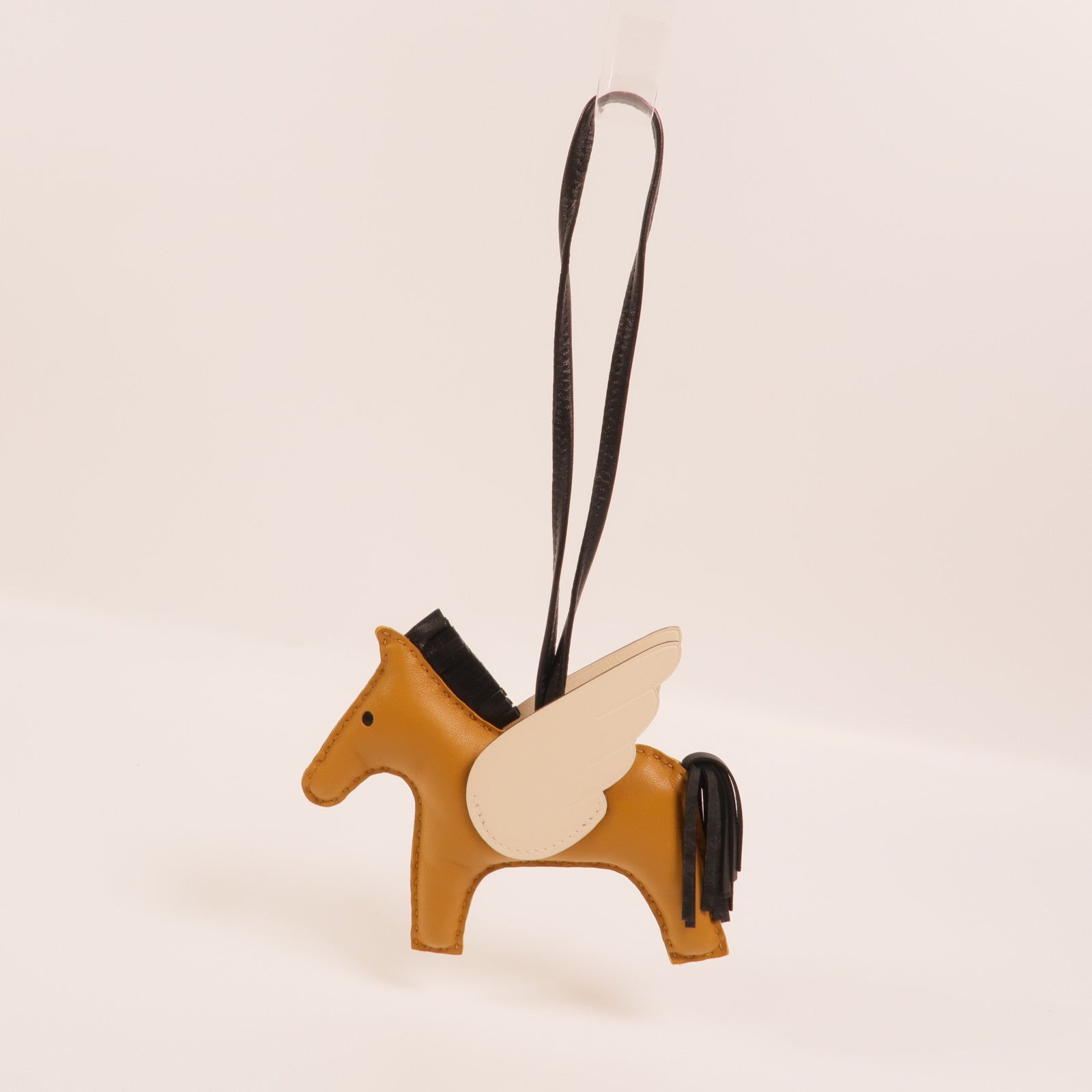 HERMES 【激減優惠】Milo/Swift皮革Rodeo Pegase MM掛飾Sesame/Nata/Noir
