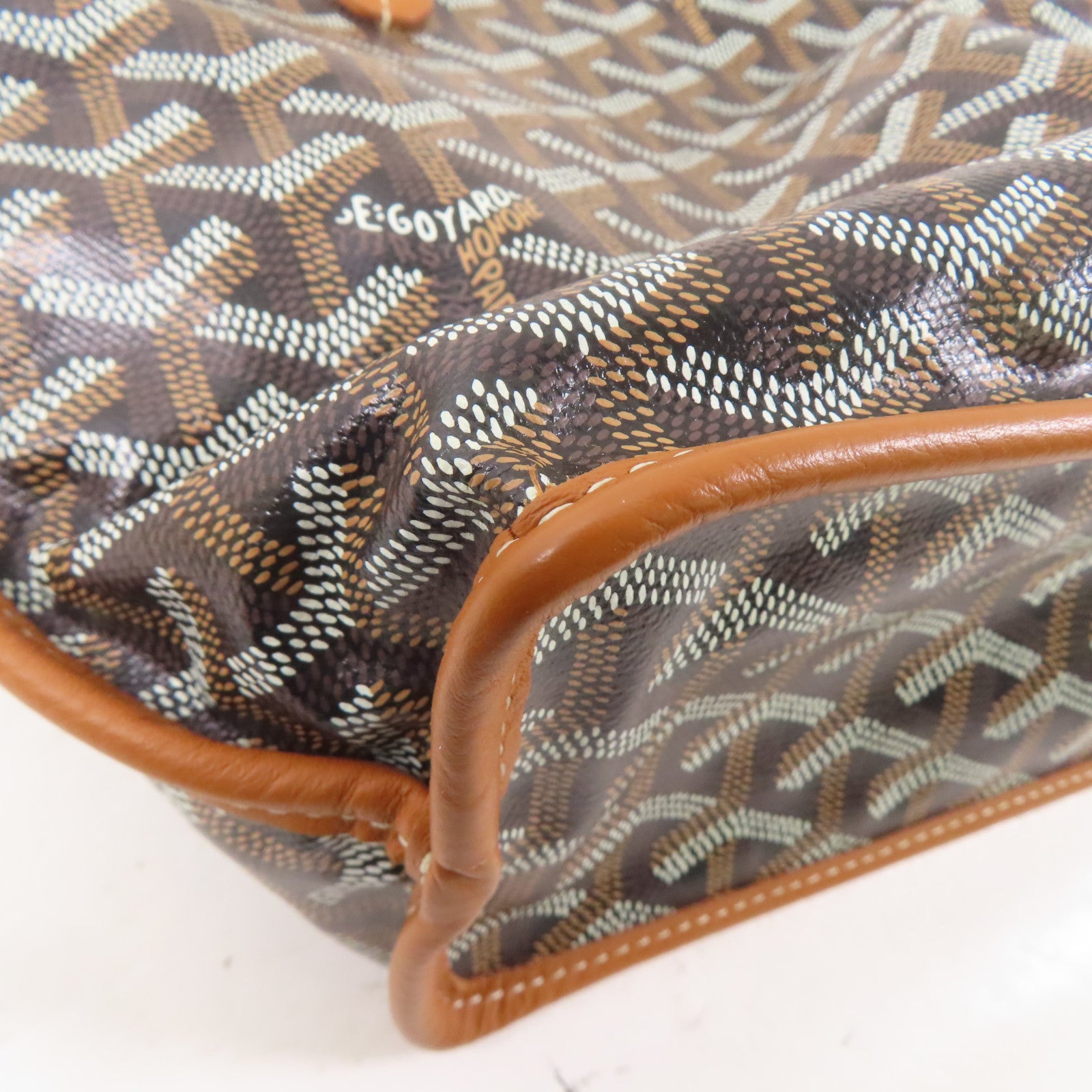 GOYARD 塗層帆布Mini Anjou Tote Bag銀扣手挽袋啡色