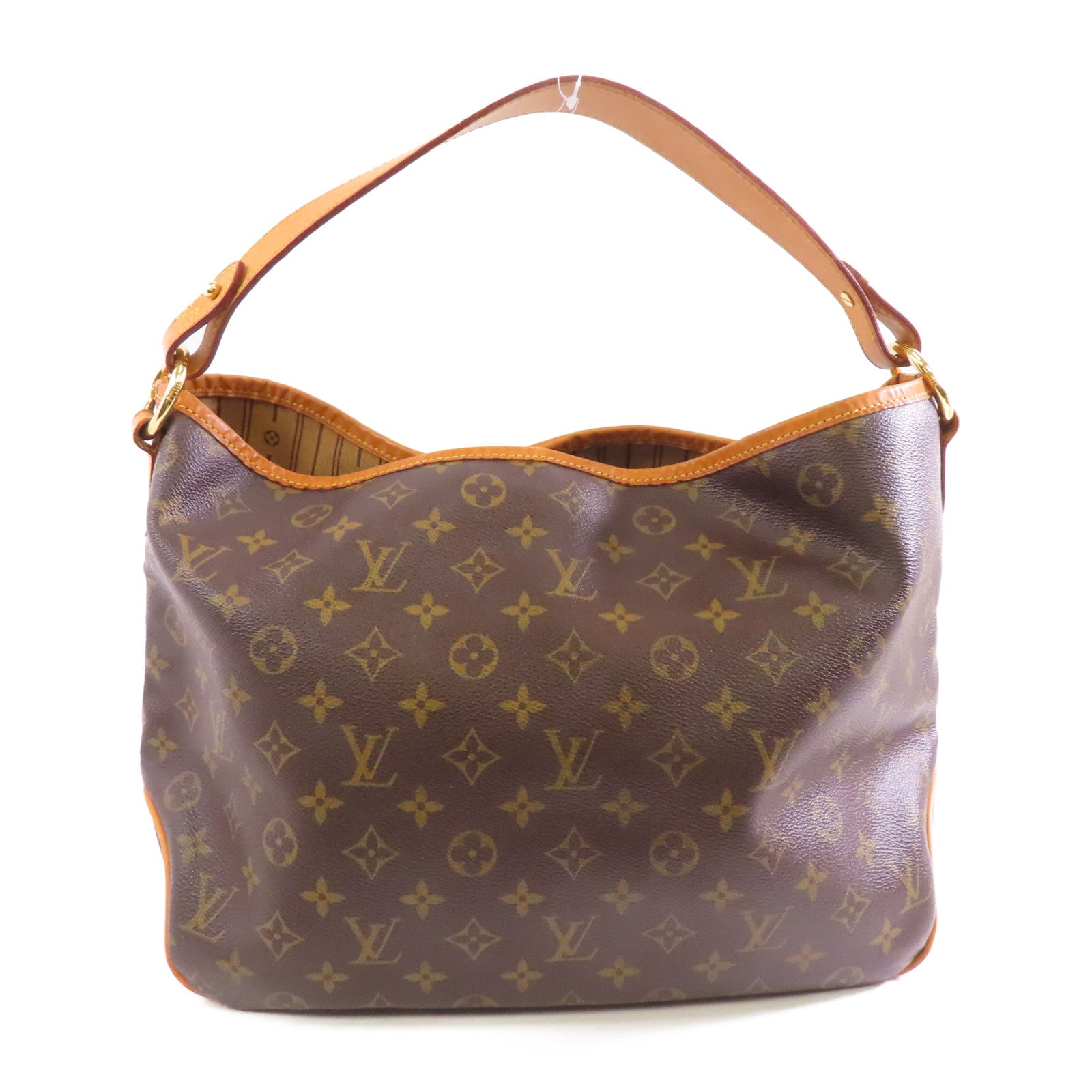 LOUIS VUITTON Monogram Delightful PM金扣肩背袋棕色