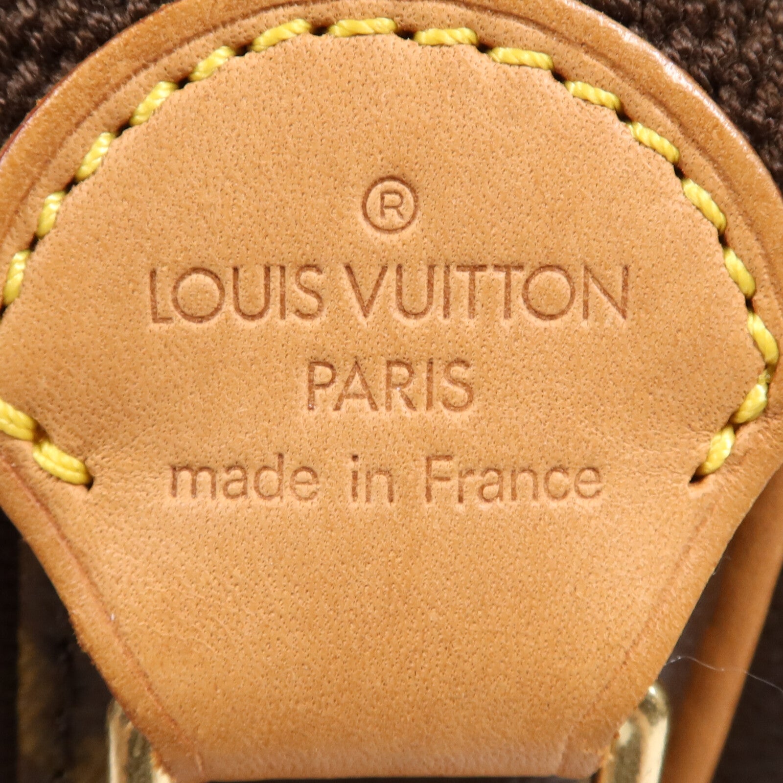 LOUIS VUITTON Monogram Reporter PM金扣肩背袋棕色