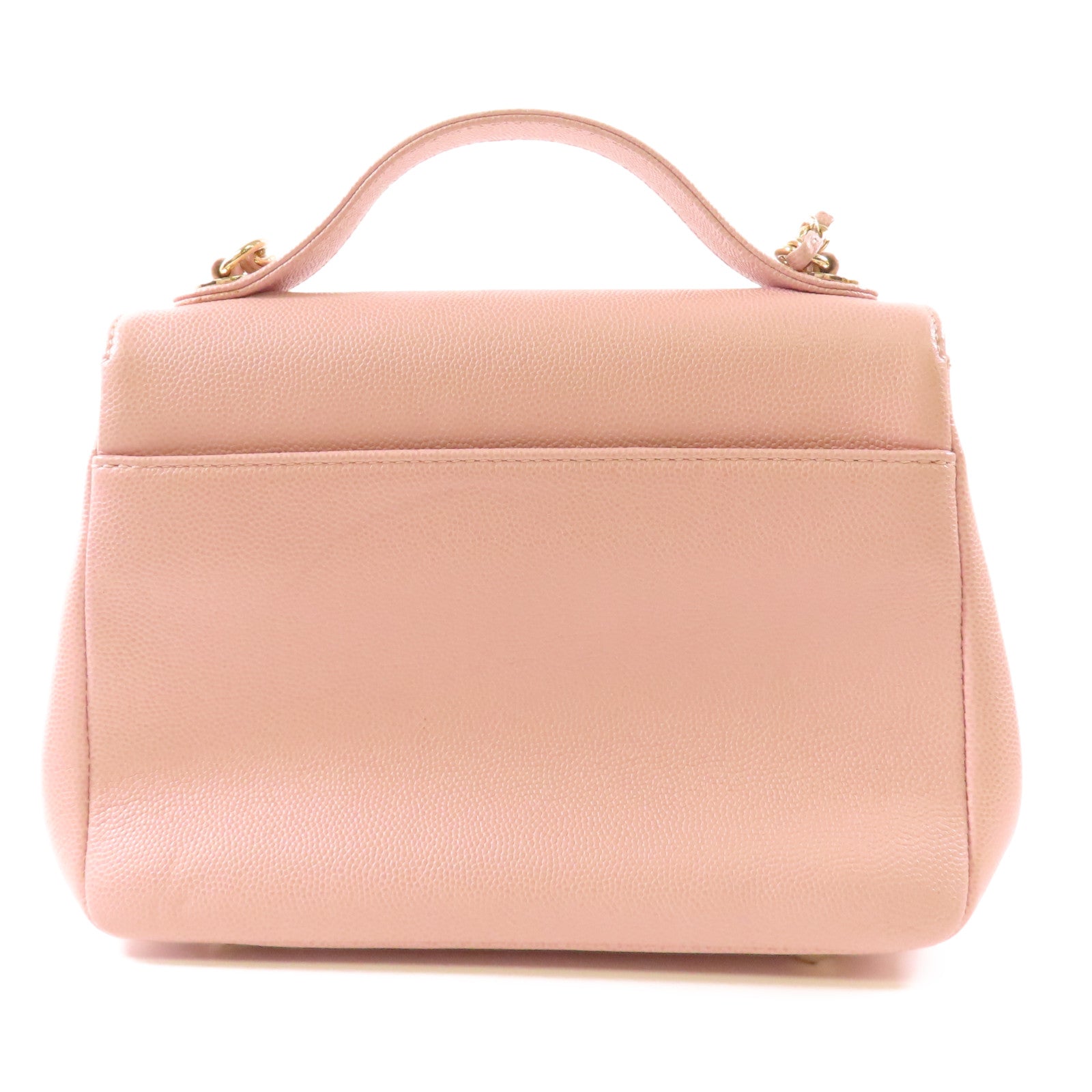 CHANEL 牛皮皮革Business Affinity Bag金扣鏈帶手挽肩背兩用袋