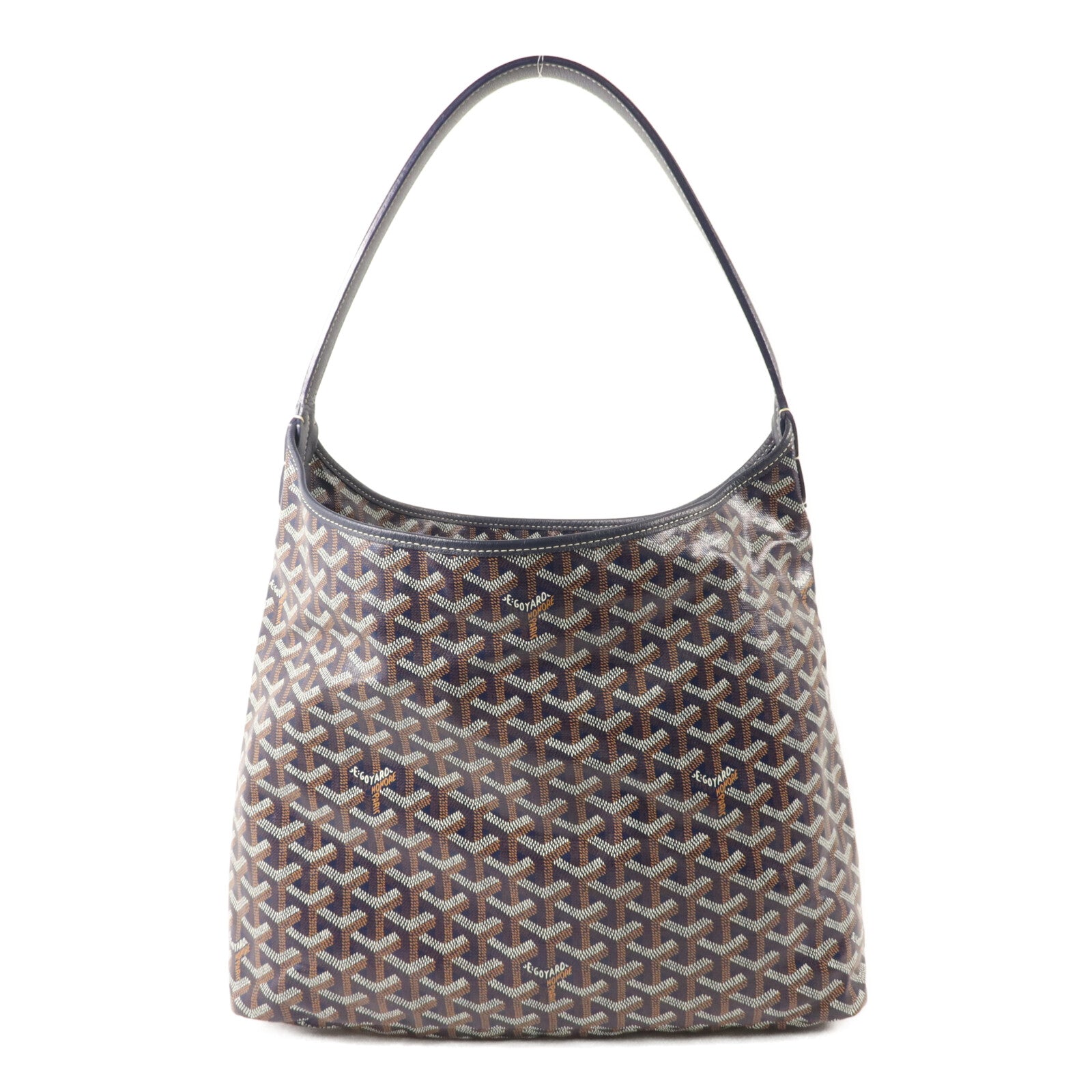 GOYARD 塗層帆布/牛皮皮革Boheme Hobo PM肩背袋
