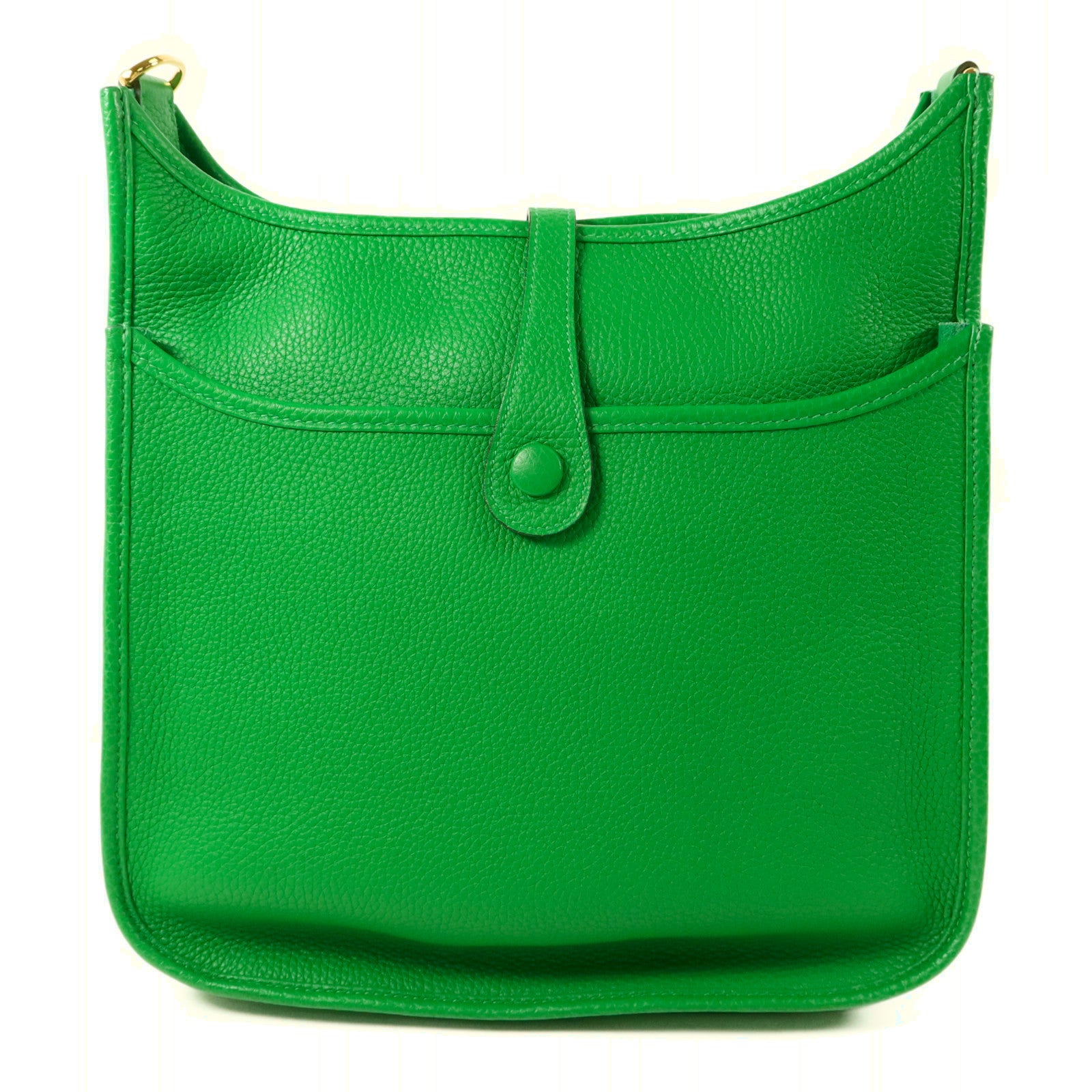 HERMES Clemence皮革Evelyne PM金扣肩背袋