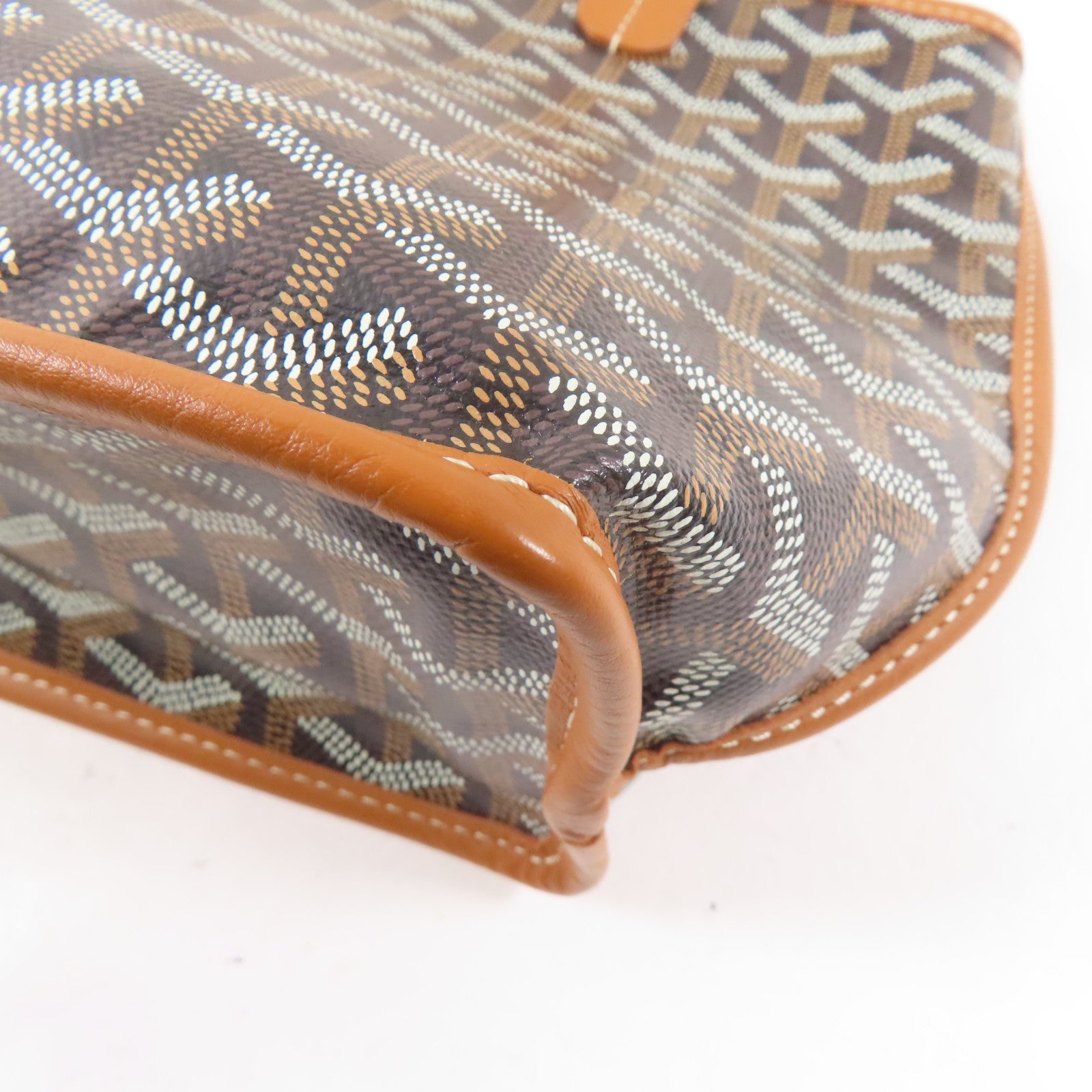 GOYARD 塗層帆布Mini Anjou Tote Bag銀扣手挽袋啡色