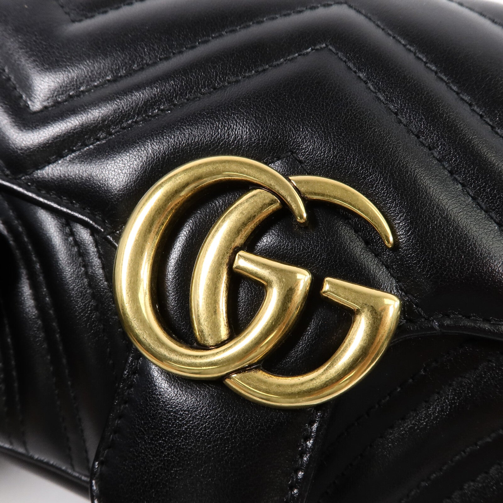 GUCCI 牛皮皮革GG Marmont Small鏈帶肩背袋