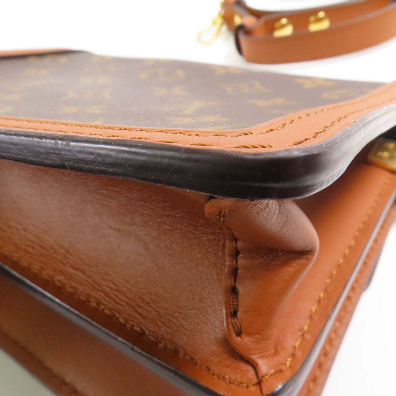 LOUIS VUITTON LV GHW Mini Dauphine Shoulder Bag M44580 Monogram Reverse Brown