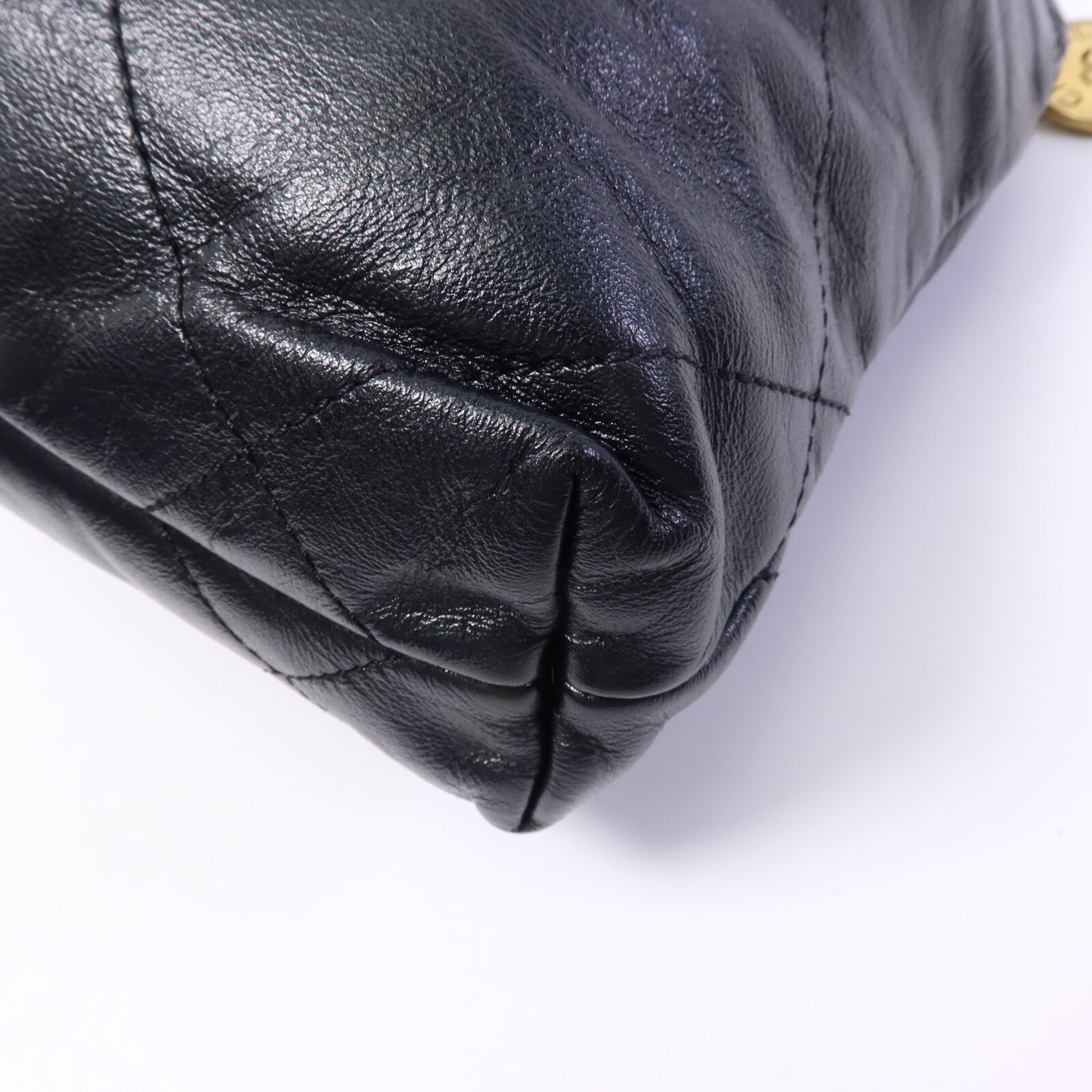 CHANEL 牛皮皮革C22 Mini金扣鏈帶肩背袋