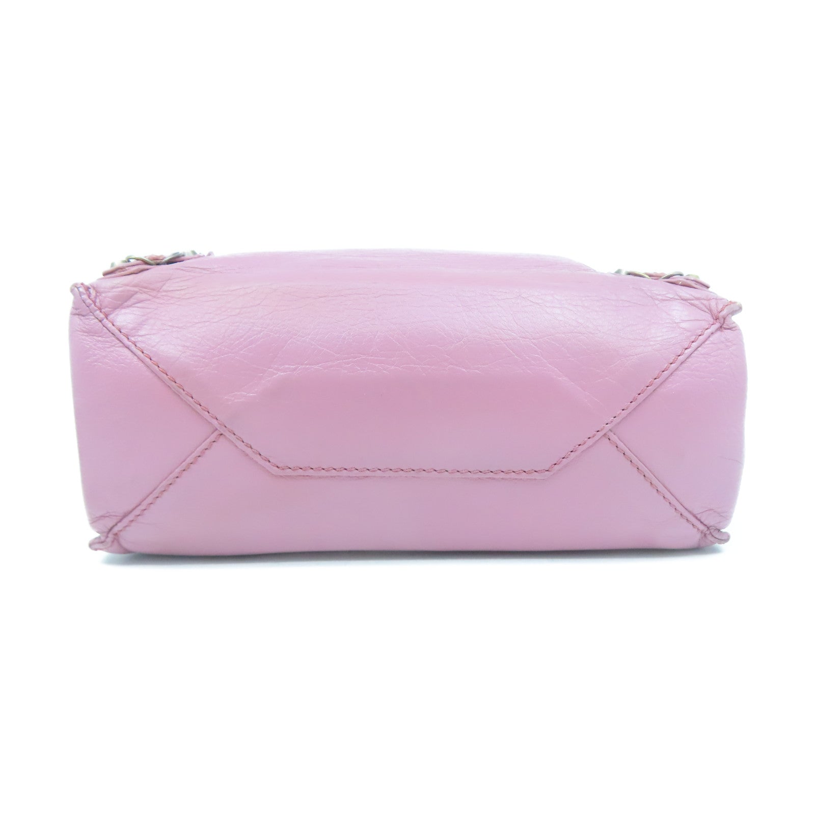 BALENCIAGA 【清倉大減價】羊皮皮革Papier Mini金扣手挽肩背兩用袋粉紅色