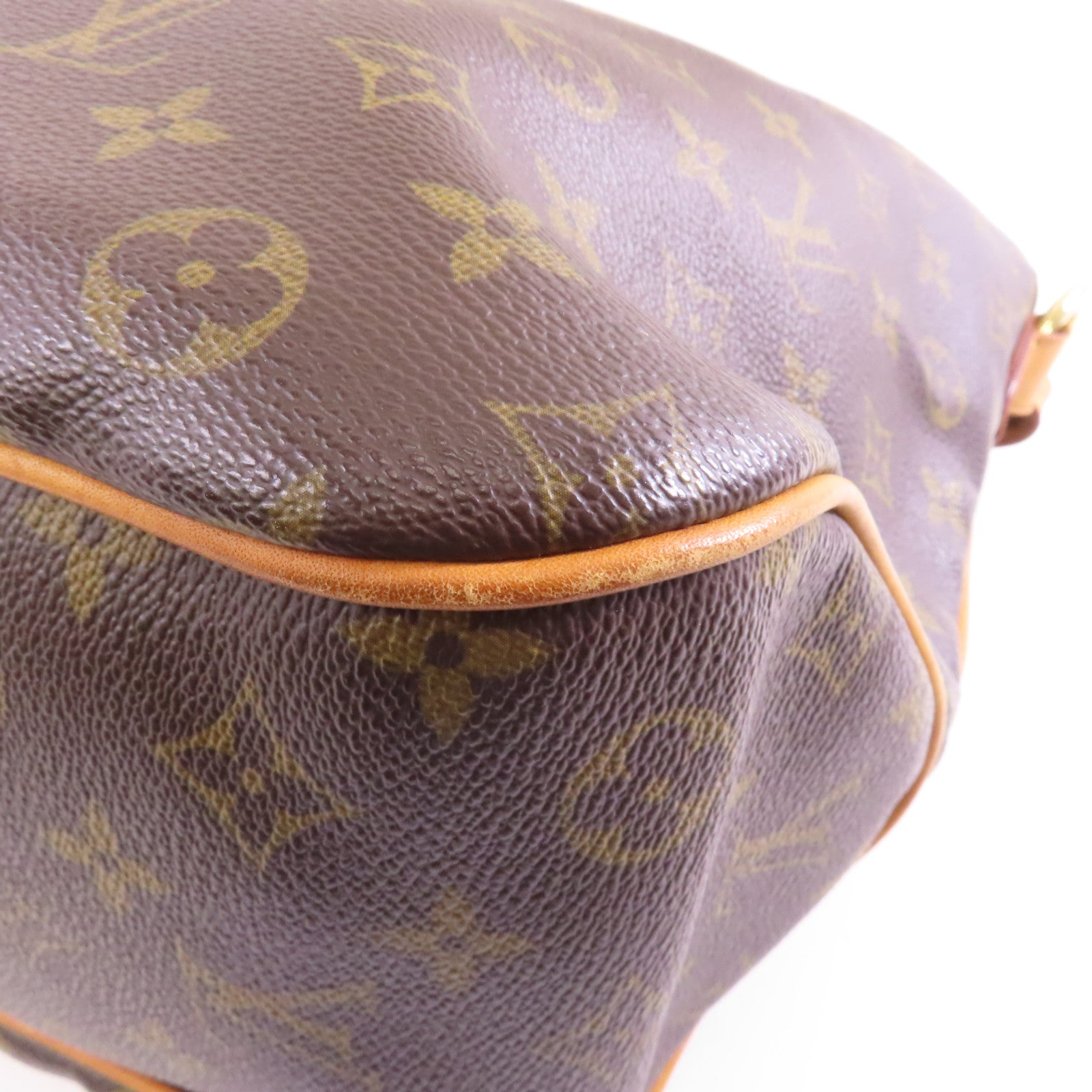 LOUIS VUITTON Monogram Delightful PM金扣肩背袋棕色