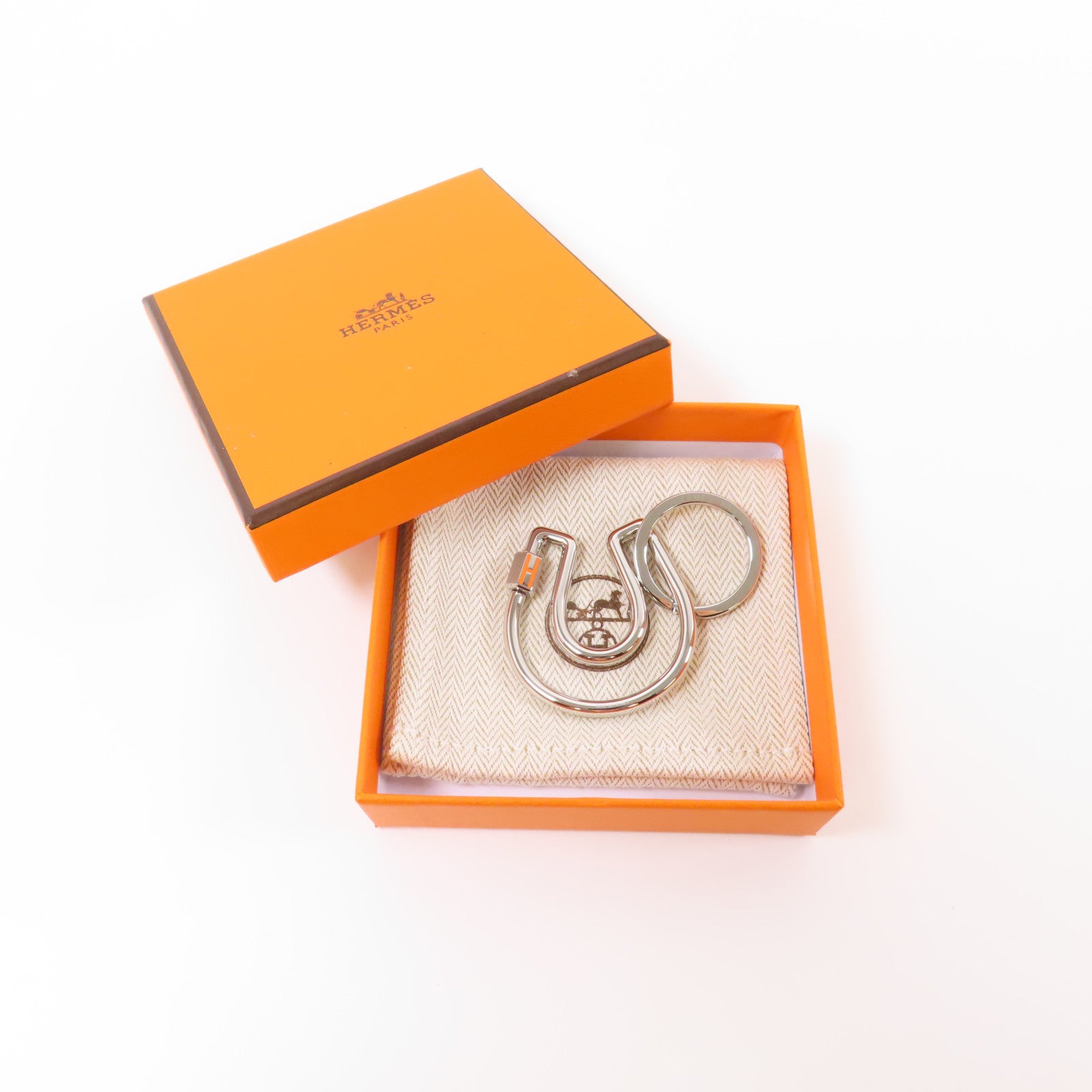 HERMES 不鏽鋼Fer A Cheval Key Ring鑰匙圈