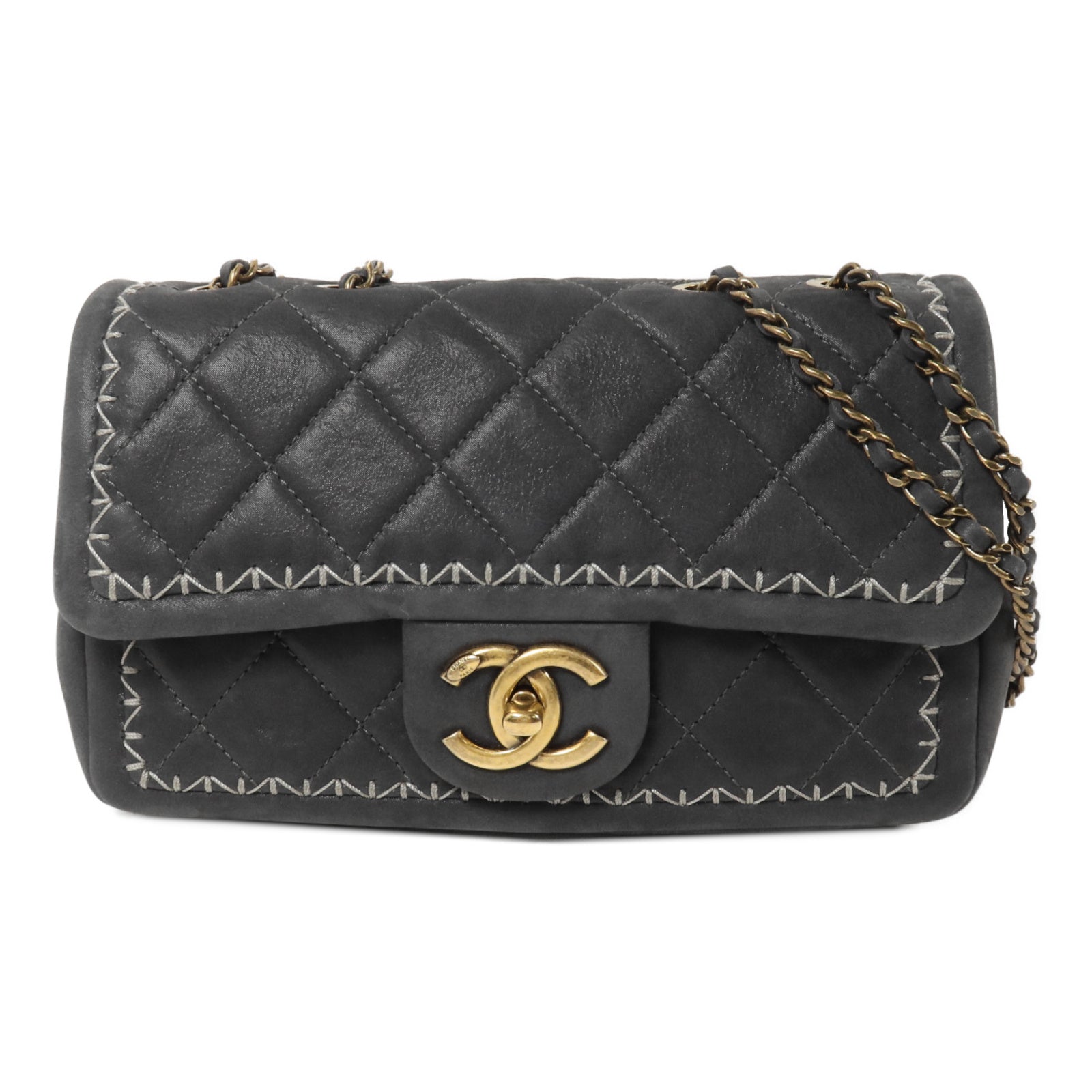CHANEL 牛皮皮革Chain Shoulder Bag鏈帶肩背袋