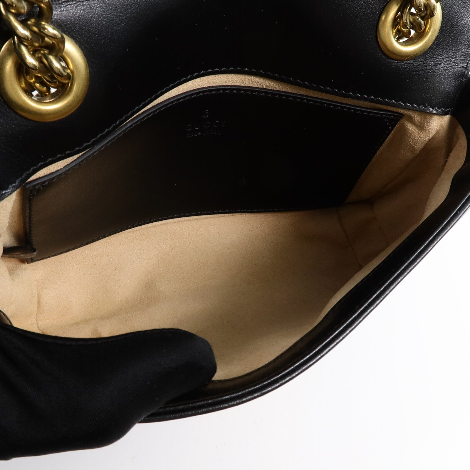 GUCCI 牛皮皮革GG Marmont Small鏈帶肩背袋