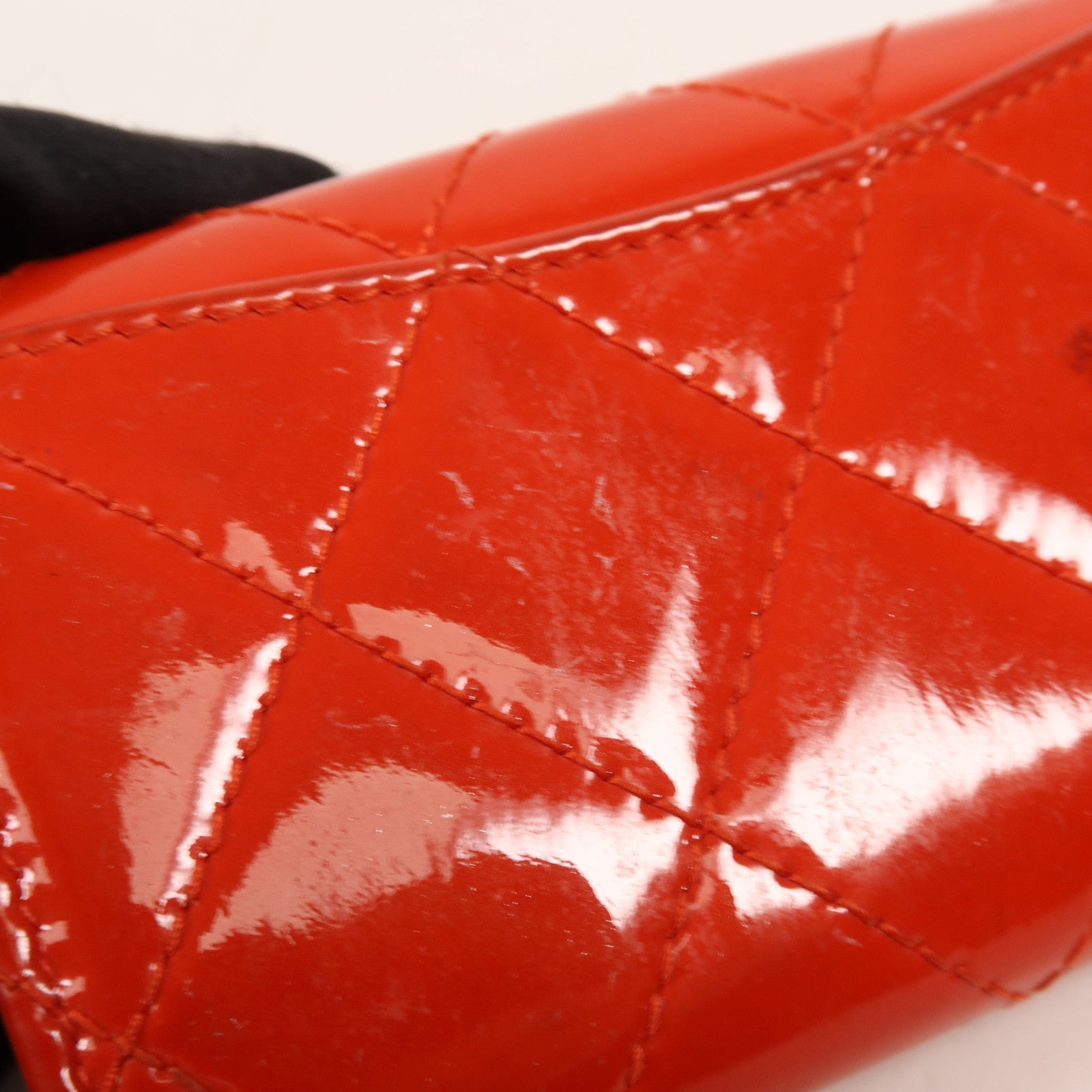 CHANEL 漆皮皮革Key Holder銀扣鑰匙包