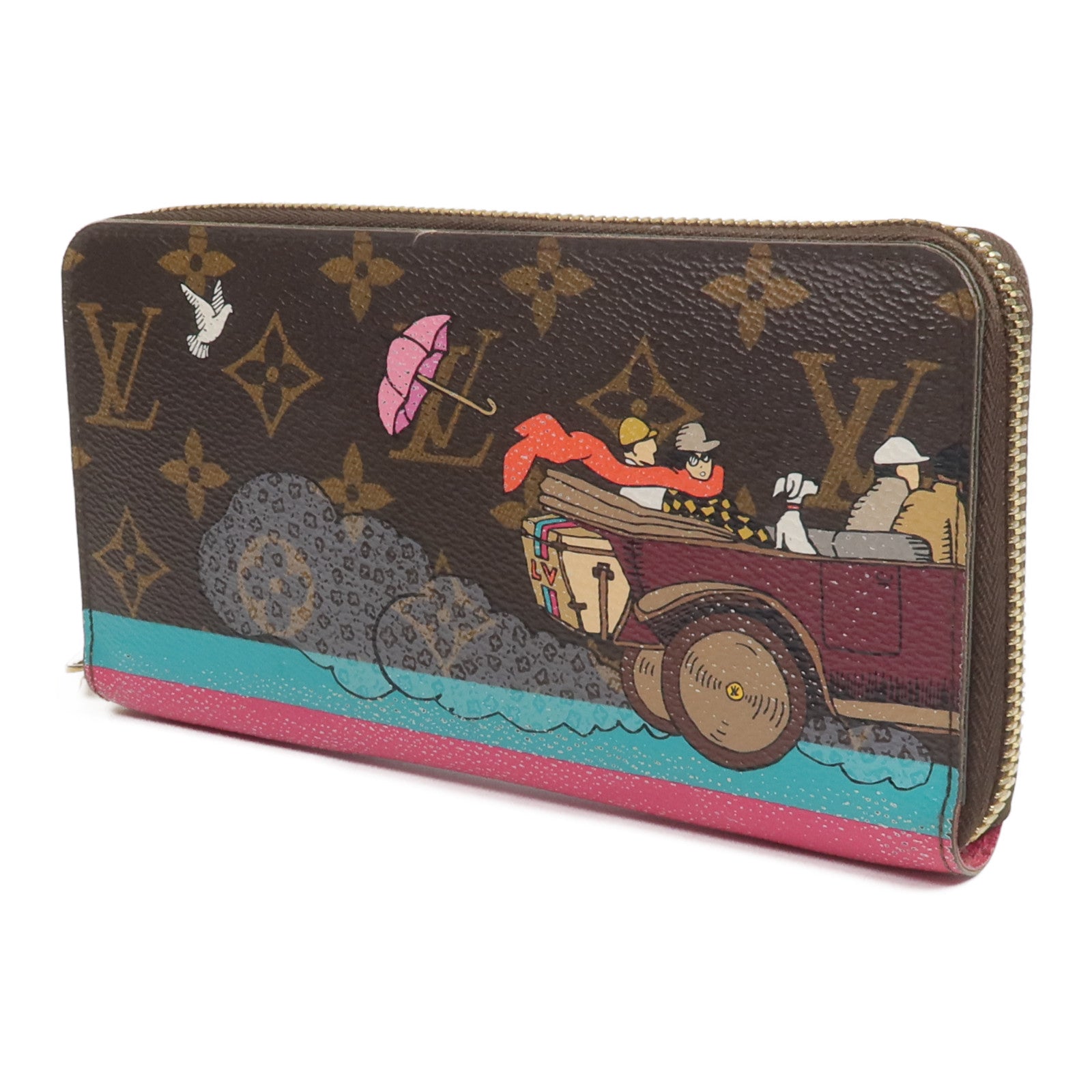 LOUIS VUITTON Monogram Illustre Evasion Zippy Wallet長錢包