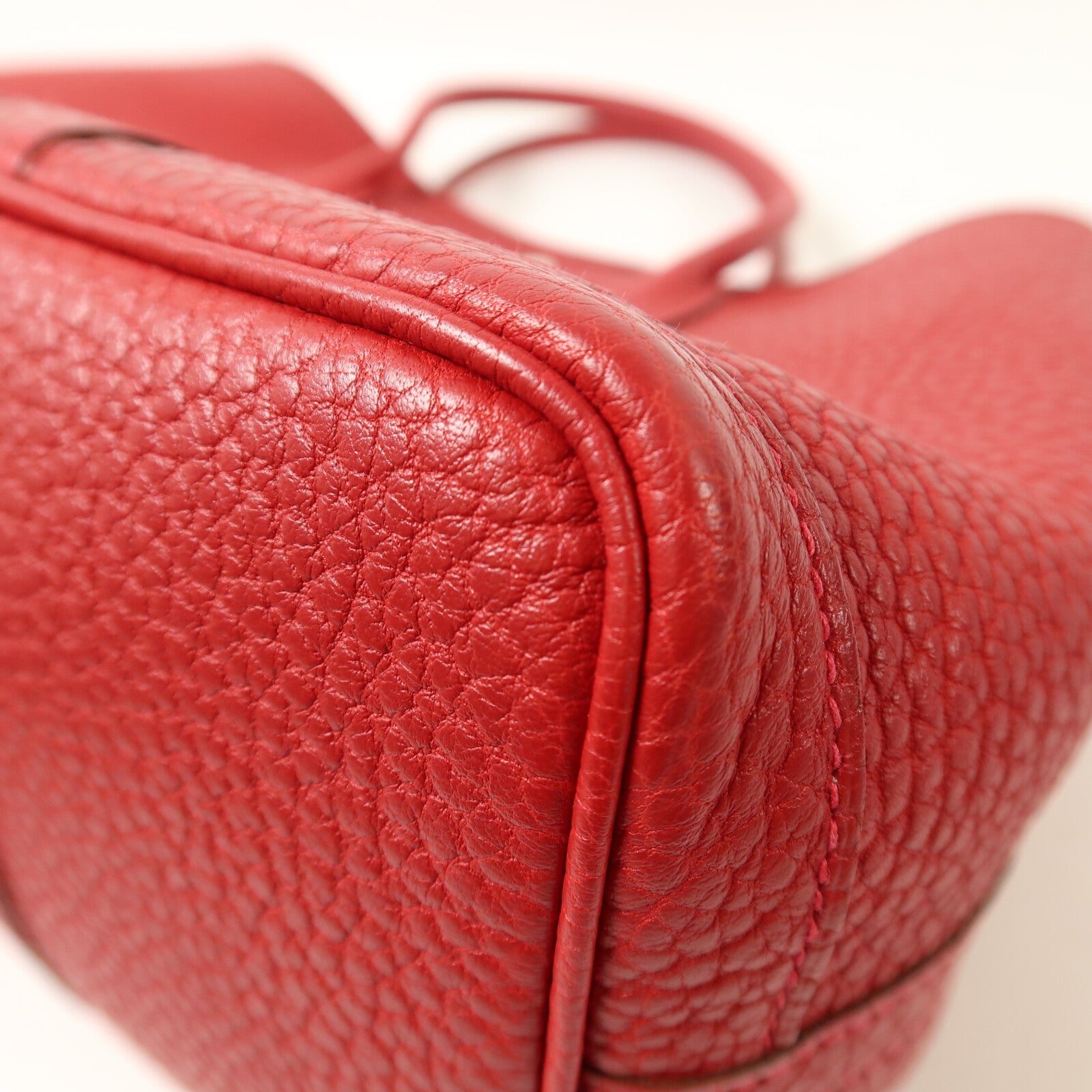 HERMES Negonda皮革Garden Party TPM手挽袋Rouge Piment