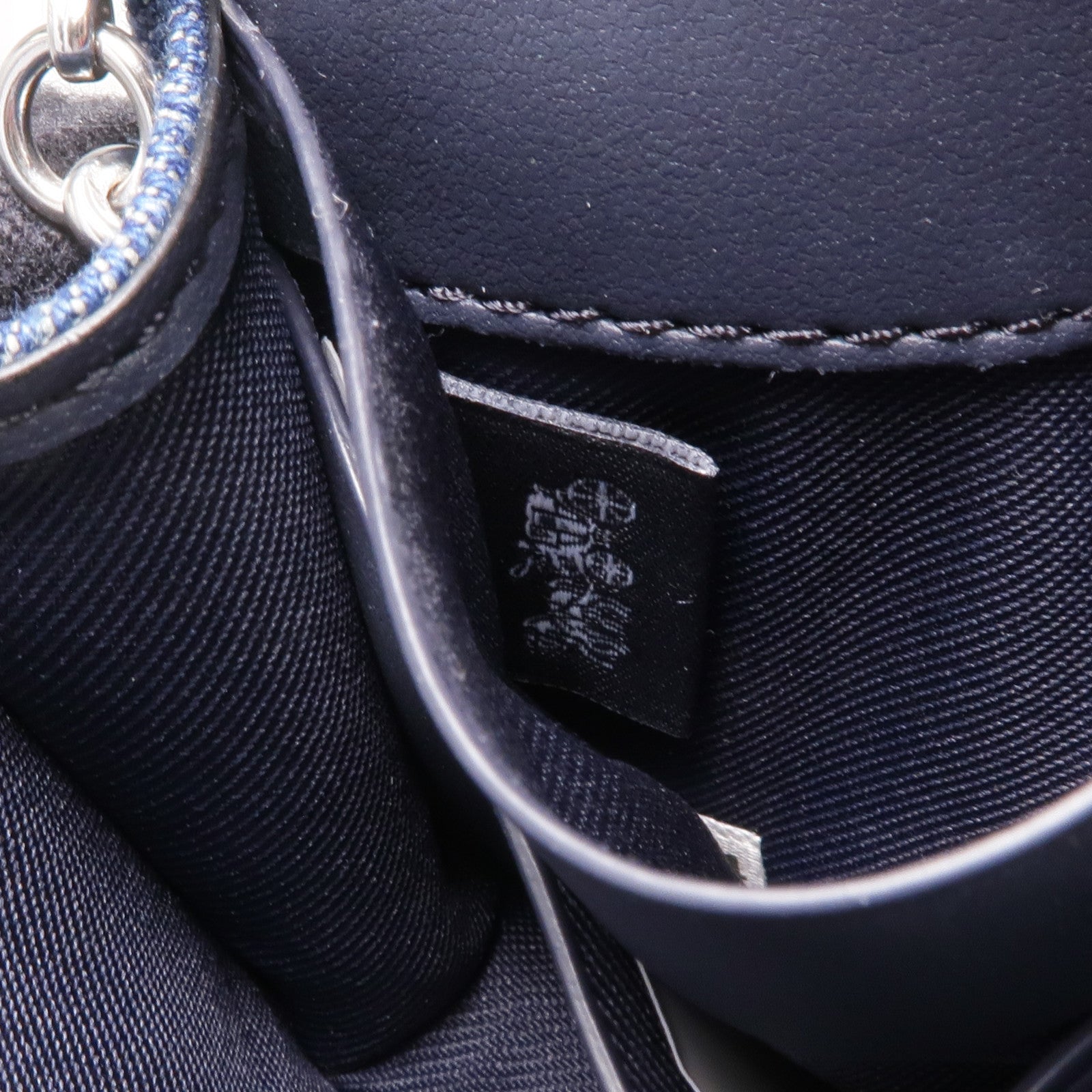 COACH 牛仔布Mini Chain Shoulder銀扣鏈帶肩背袋