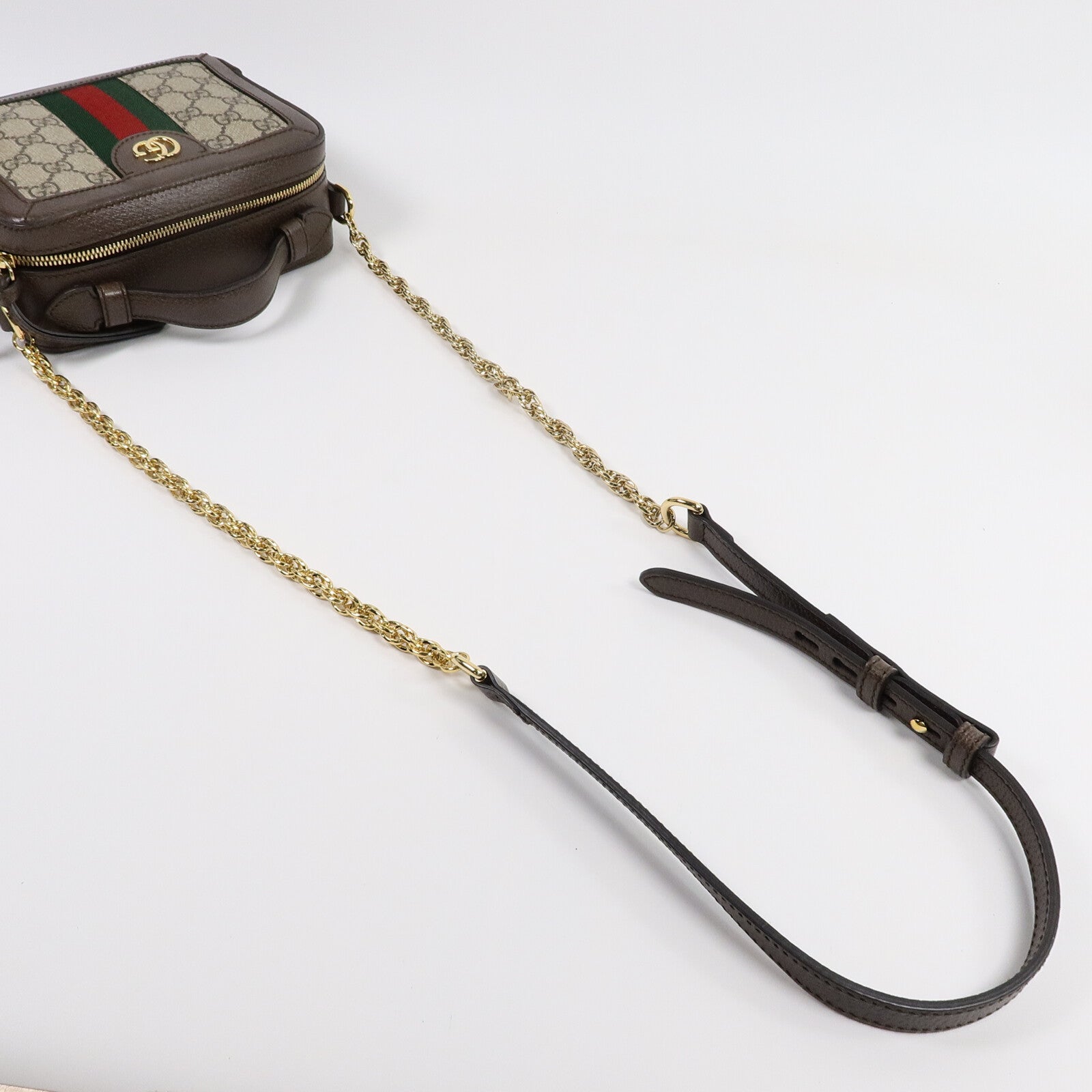 GUCCI 塗層帆布Ophidia GG Mini手挽肩背兩用袋