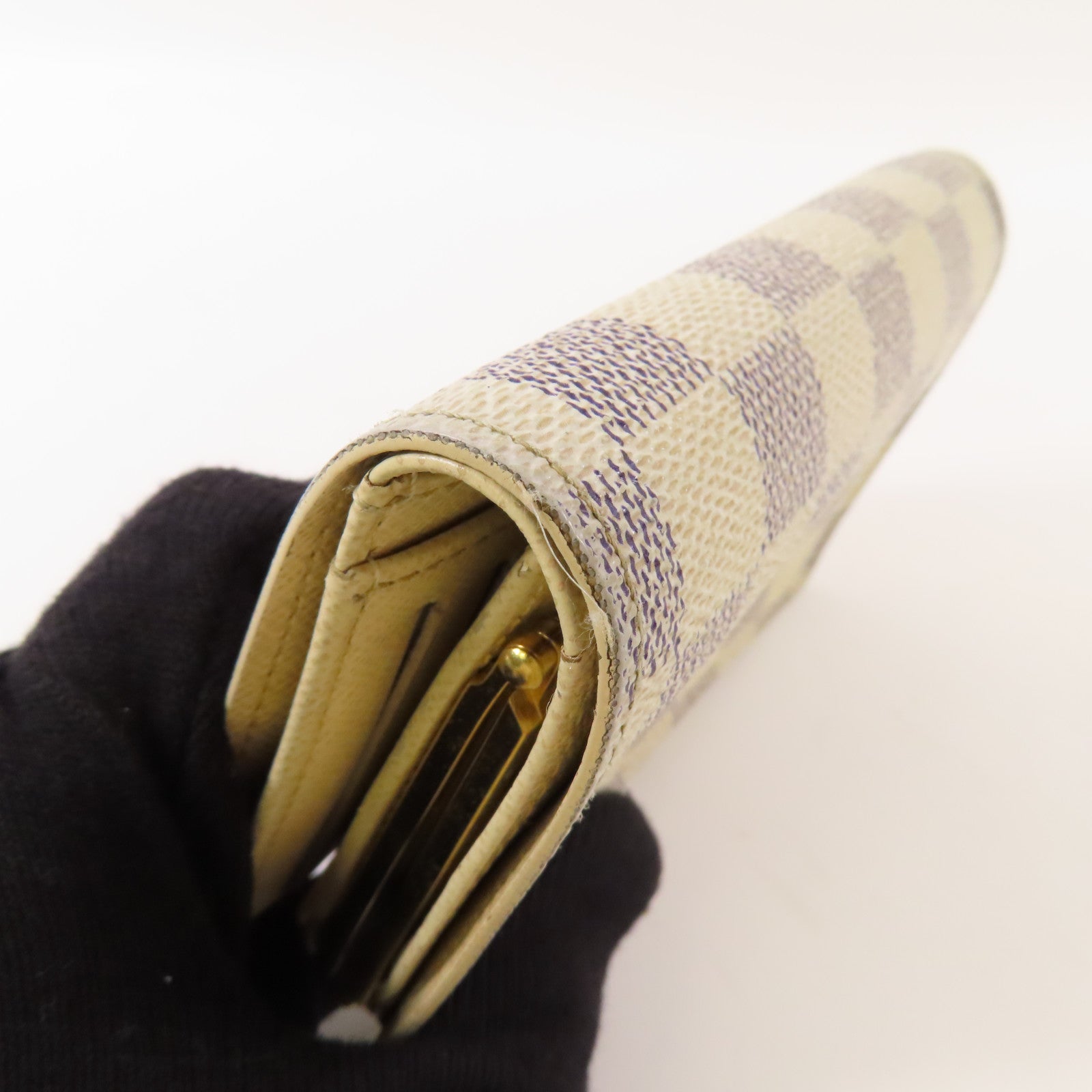 LOUIS VUITTON 【激減優惠】Damier Azur Portefeuille Viennois Wallet金扣錢包