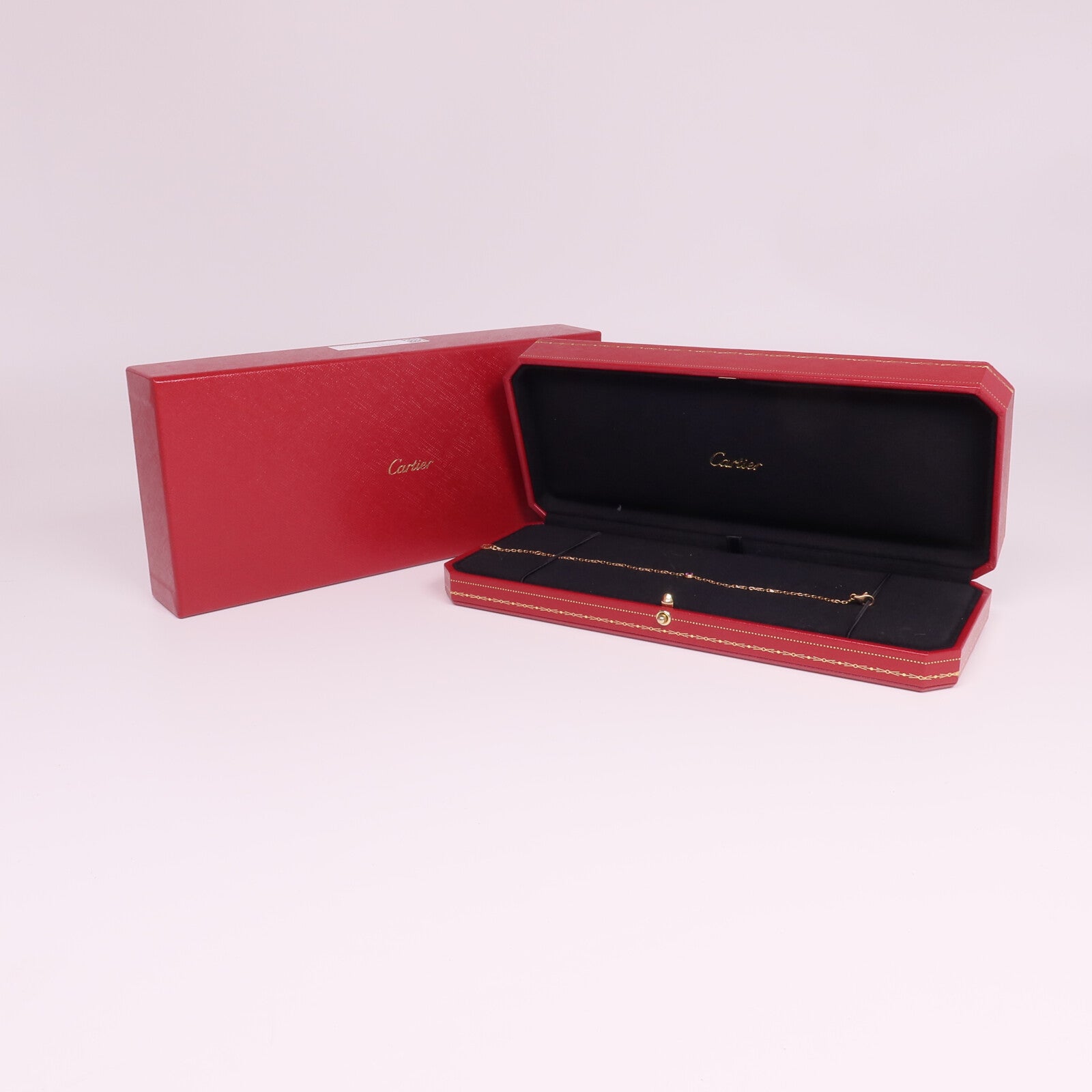 CARTIER 18K玫瑰金d'Amour Bracelet粉紅色藍寶石手鏈