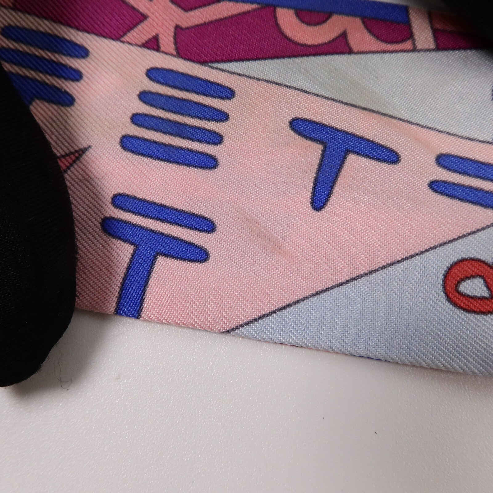 HERMES 絲質Twilly絲巾Pink