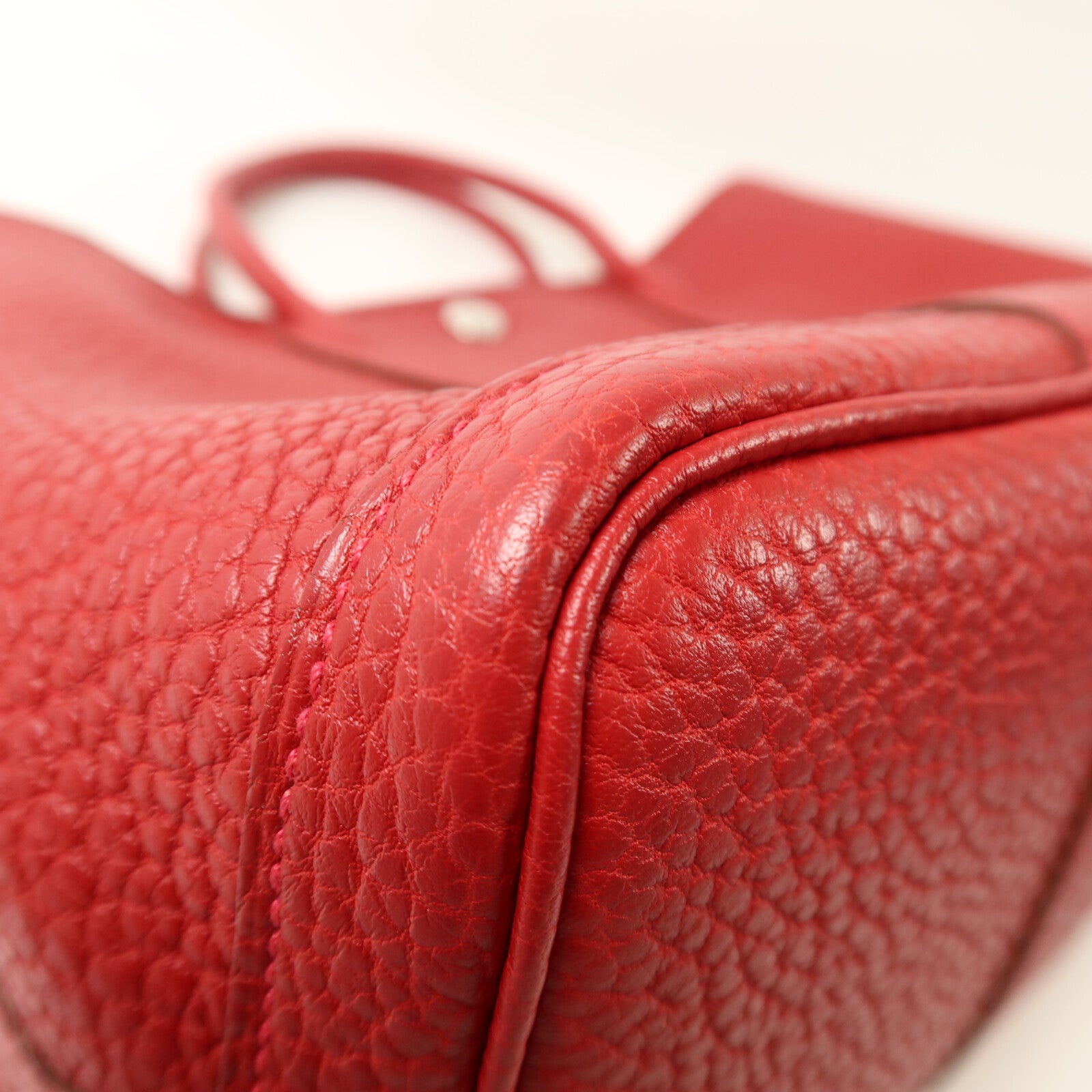 HERMES Negonda皮革Garden Party TPM手挽袋Rouge Piment