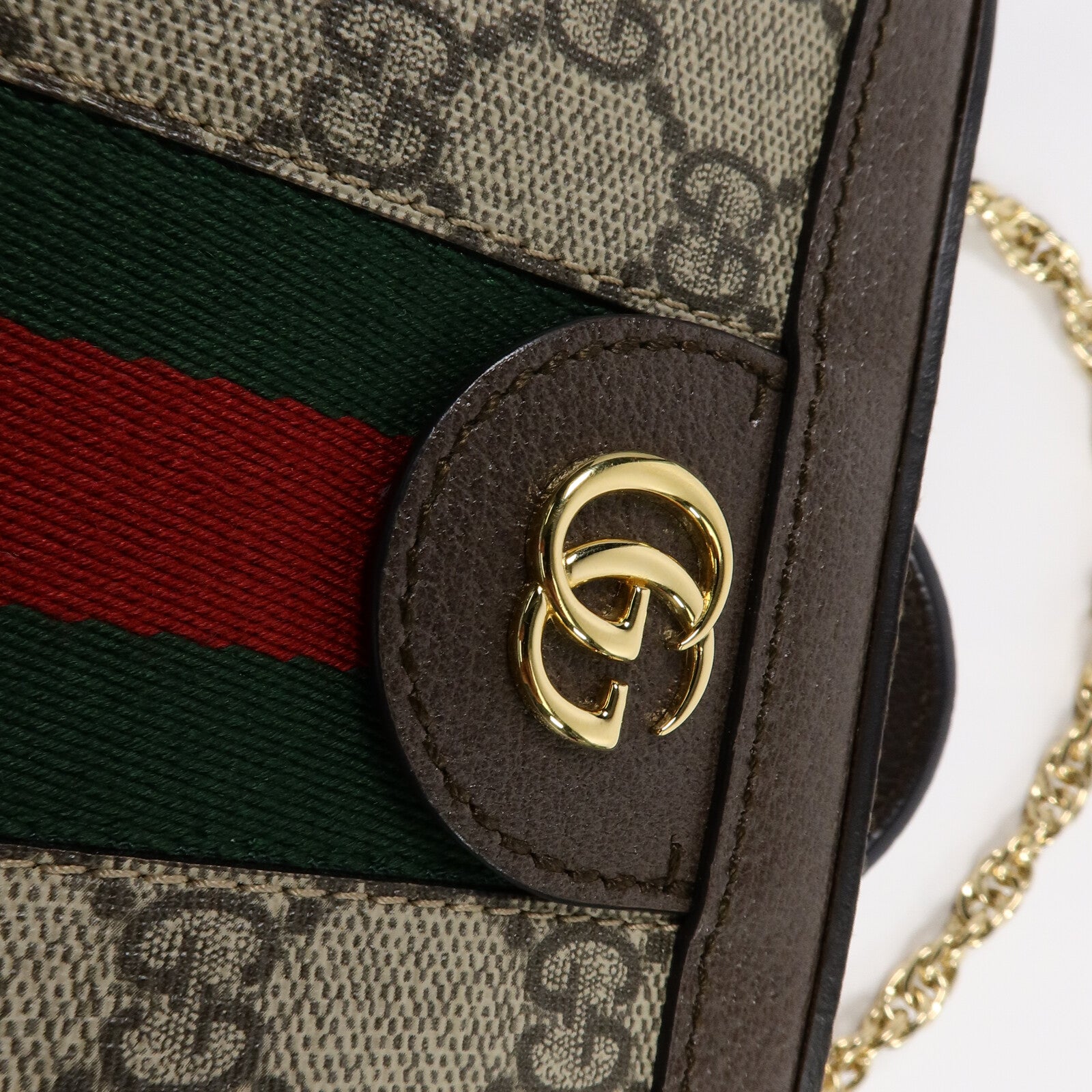 GUCCI 塗層帆布Ophidia GG Mini手挽肩背兩用袋