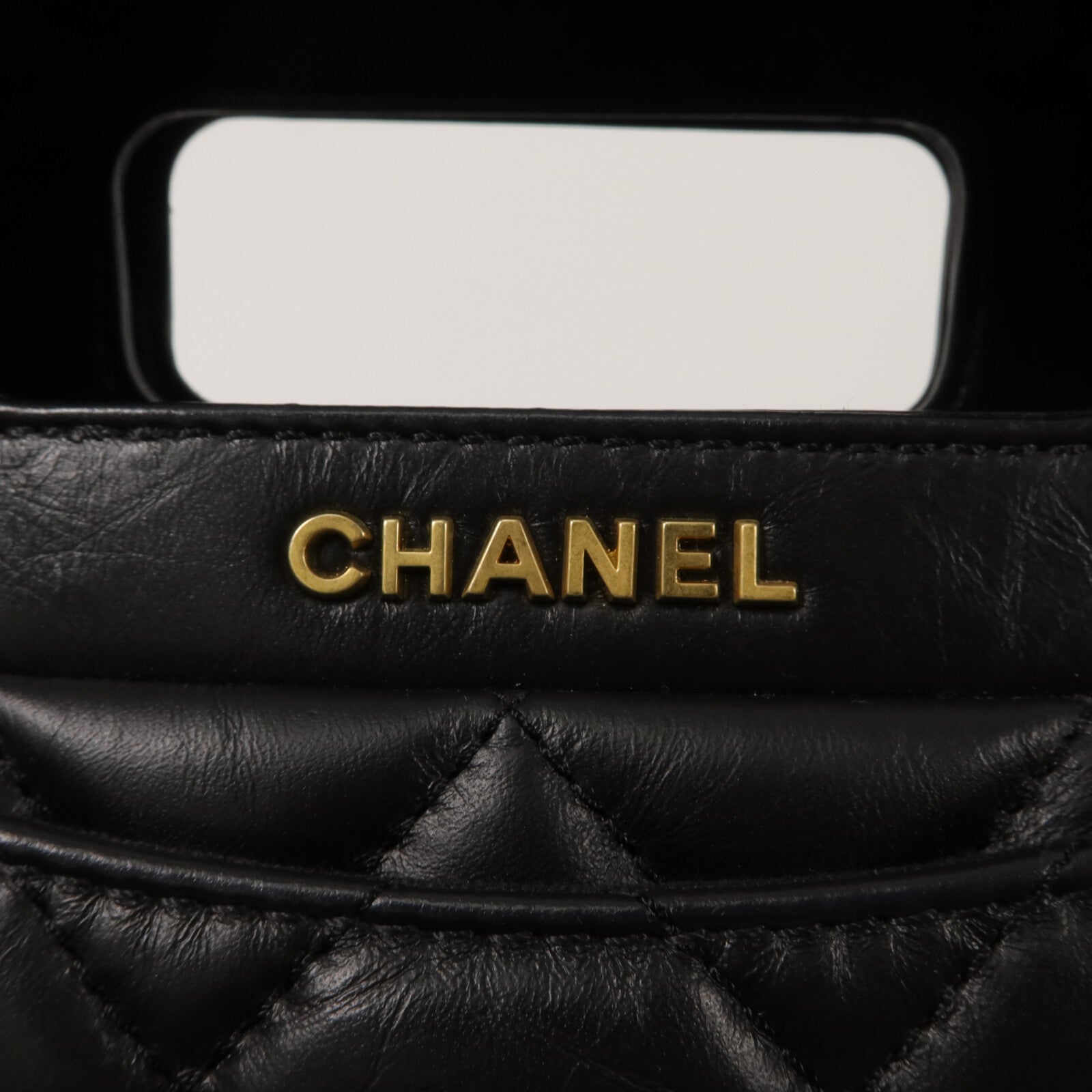 CHANEL 牛皮皮革Mini Flap鏈帶手挽肩背兩用袋
