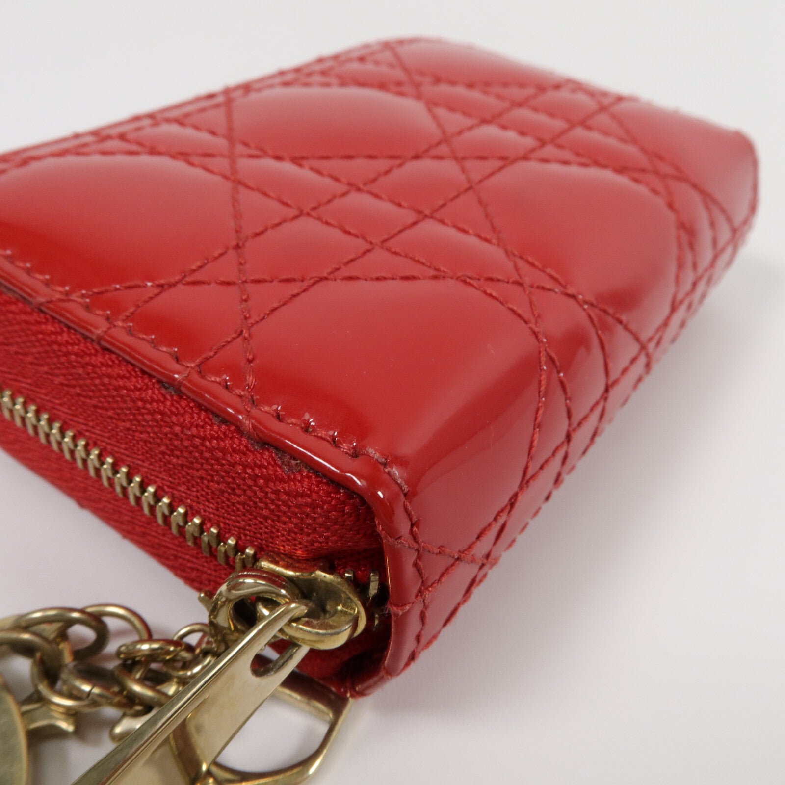 Dior 漆皮皮革Lady Dior Voyageur Card Holder卡片套