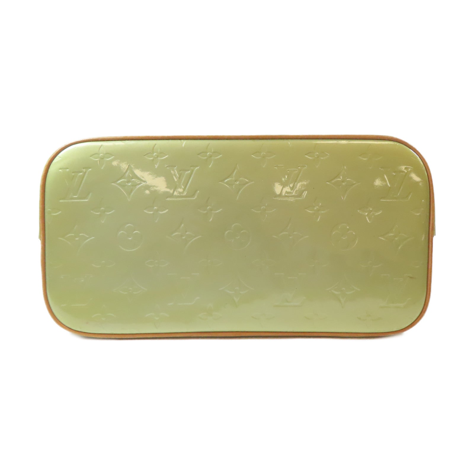 LOUIS VUITTON Vernis Huston金扣手挽袋綠色