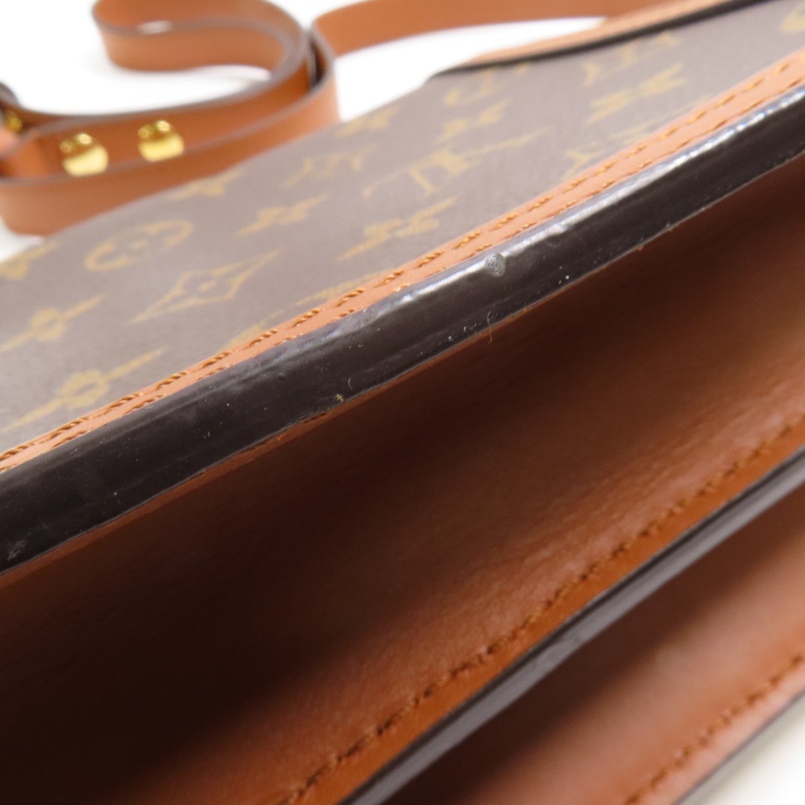 LOUIS VUITTON LV GHW Mini Dauphine Shoulder Bag M44580 Monogram Reverse Brown