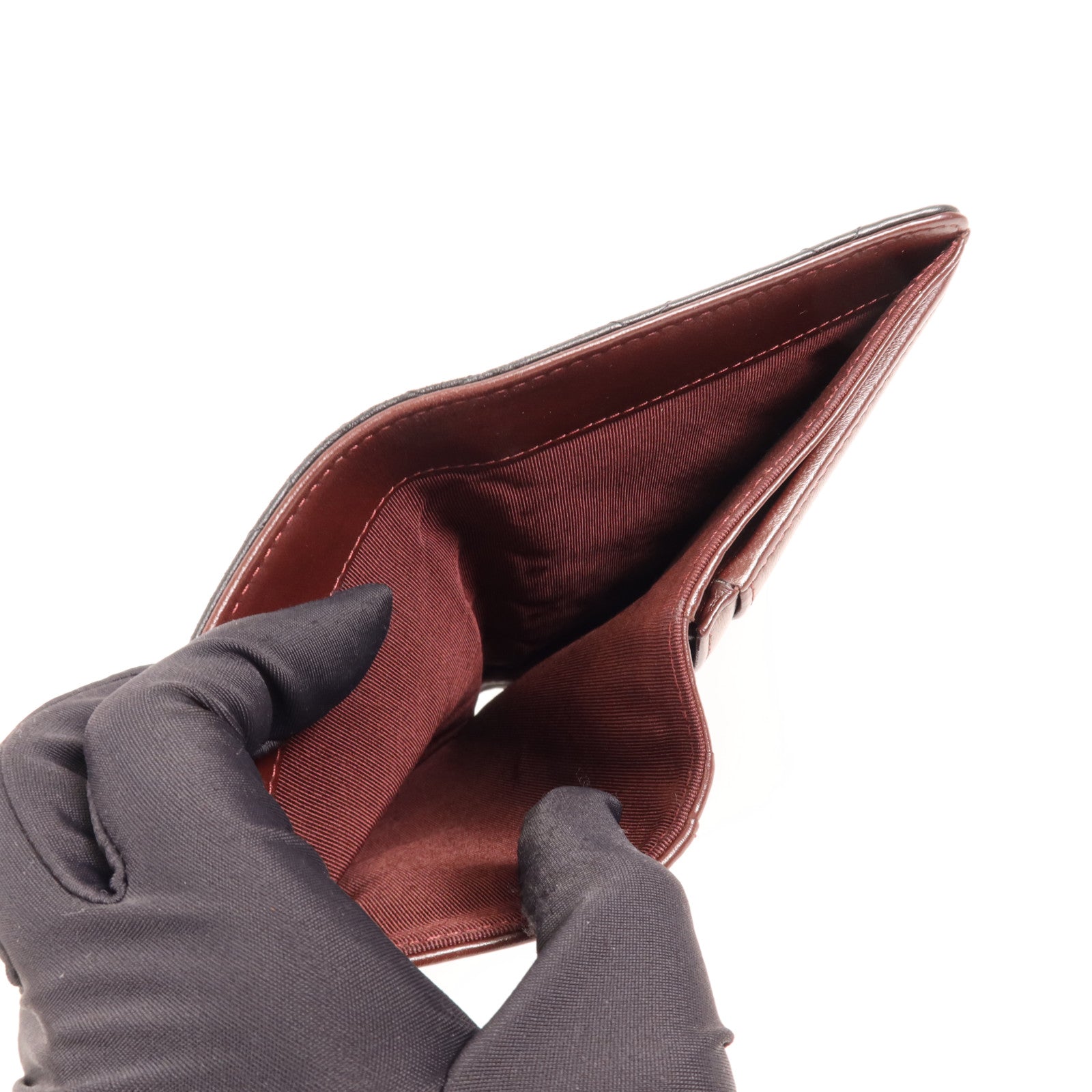 CHANEL 羊皮皮革Long Wallet銀扣長錢包