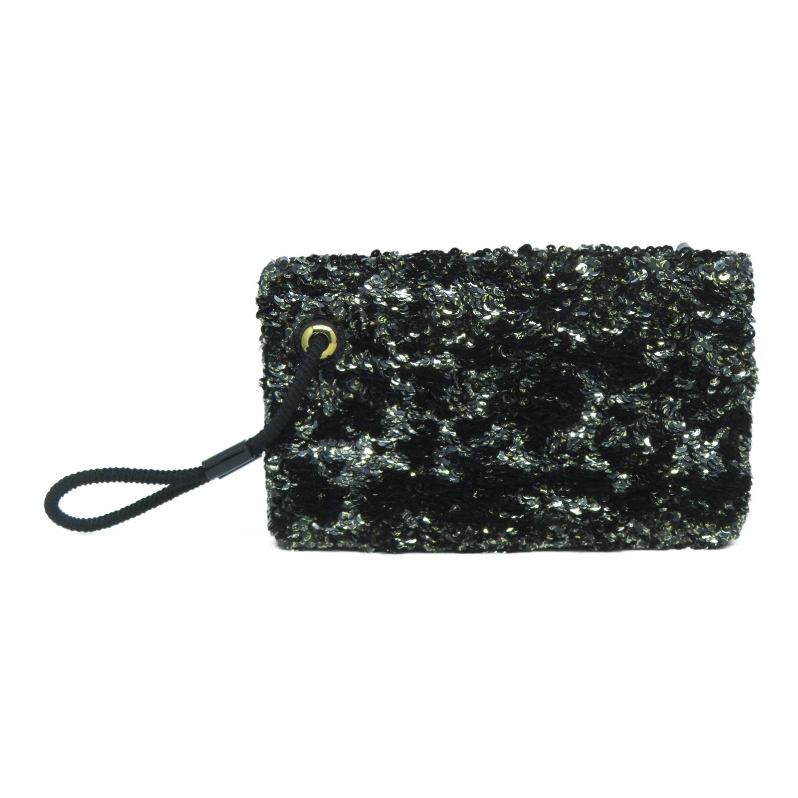 LOUIS VUITTON 【激減優惠】珠片Pochette Rococo Clutch金扣手拿包黑色/金色