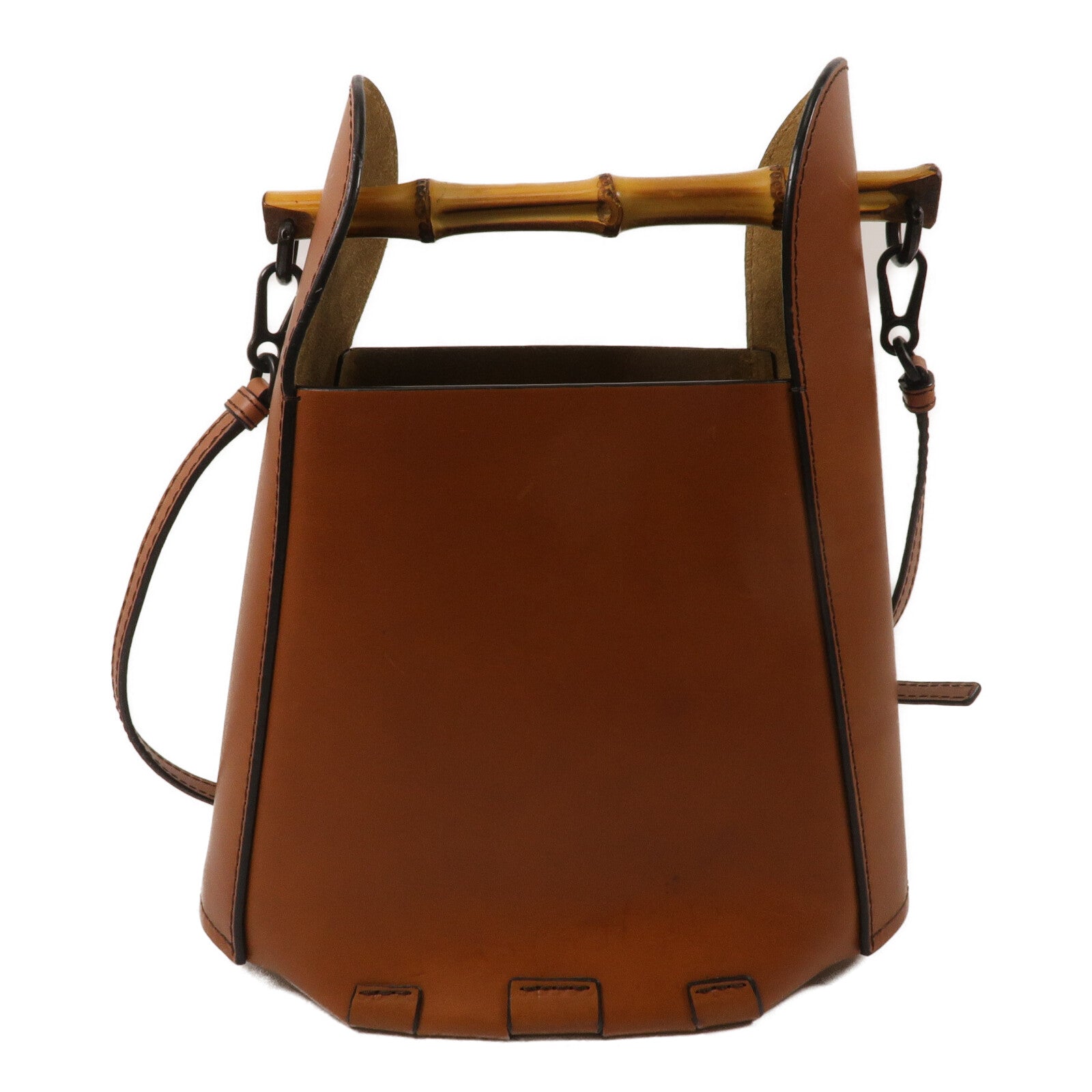 LOEWE 牛皮皮革Bamboo Bucket Bag手挽肩背兩用袋