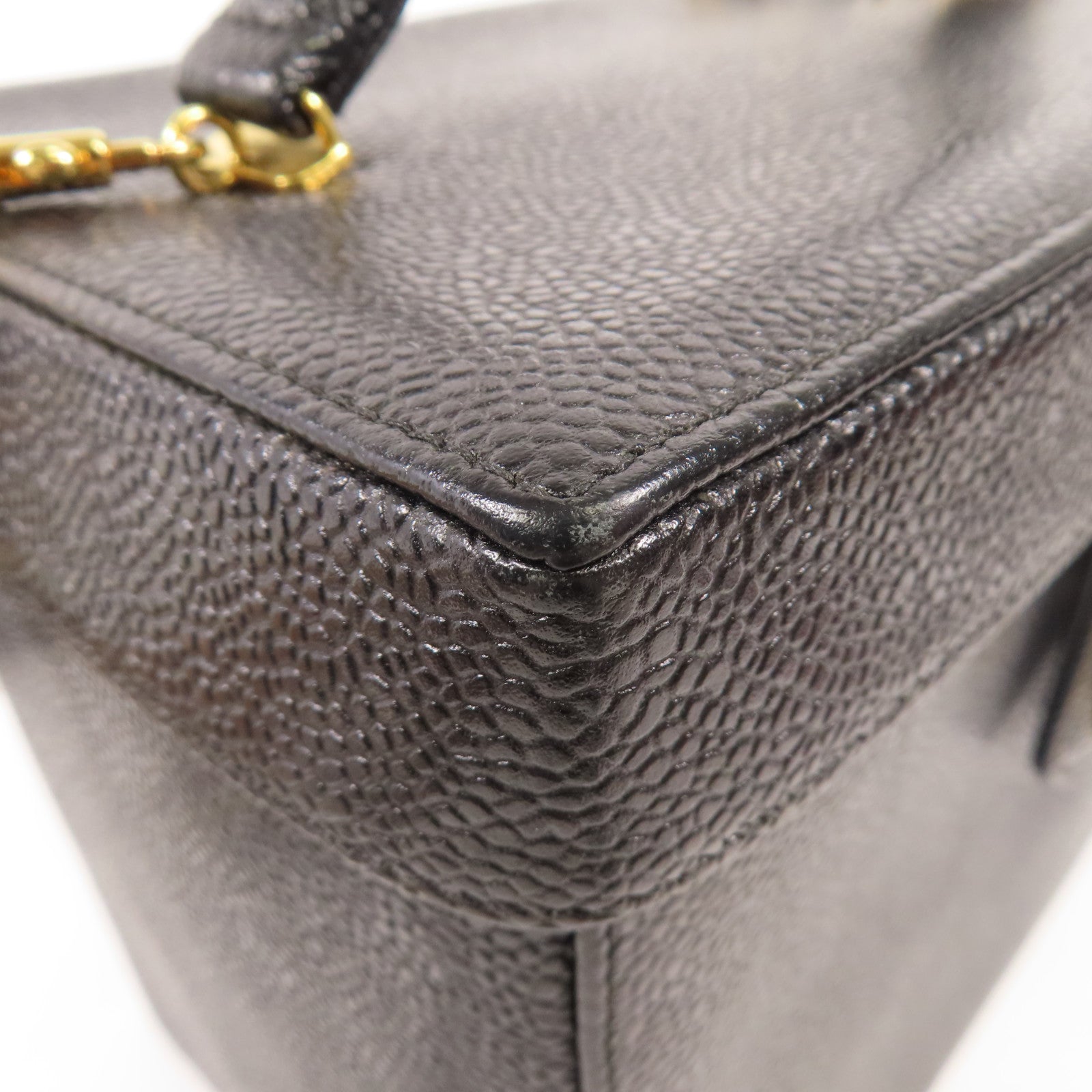 CHANEL 牛皮皮革2 Way Shoulder Bag金扣鏈帶手挽肩背兩用袋