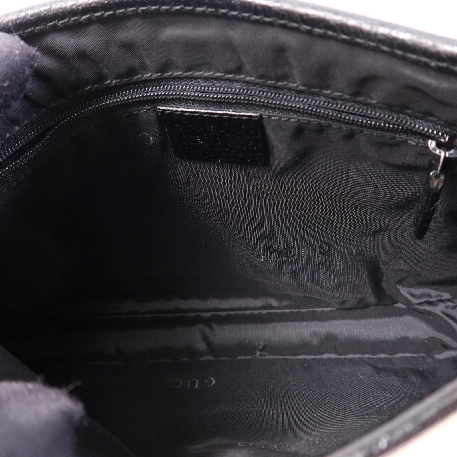 GUCCI 帆布/牛皮皮革Jackie銀扣肩背袋