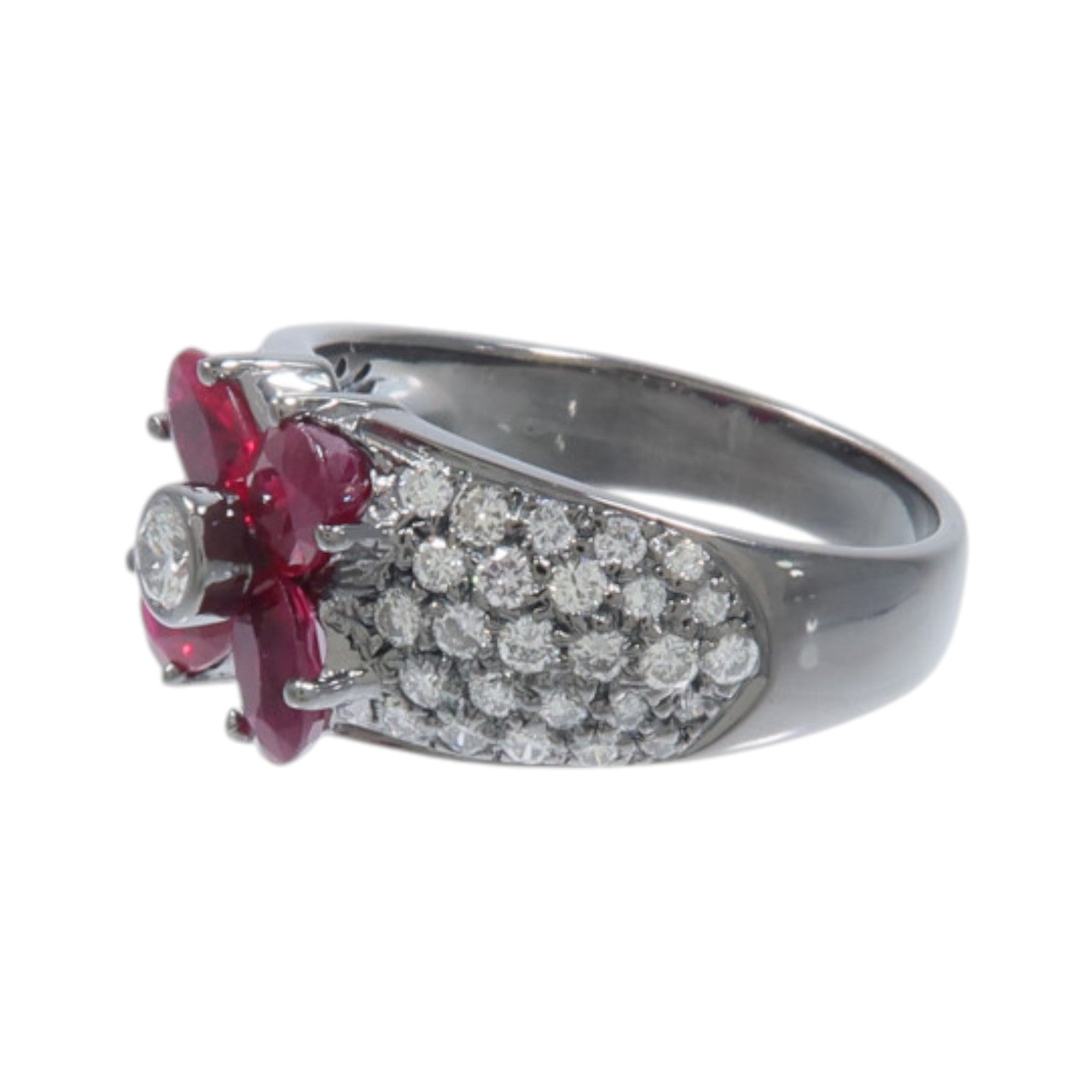 JEWELRY 18K白金Ruby Diamond Ring紅寶石/鑽石戒指