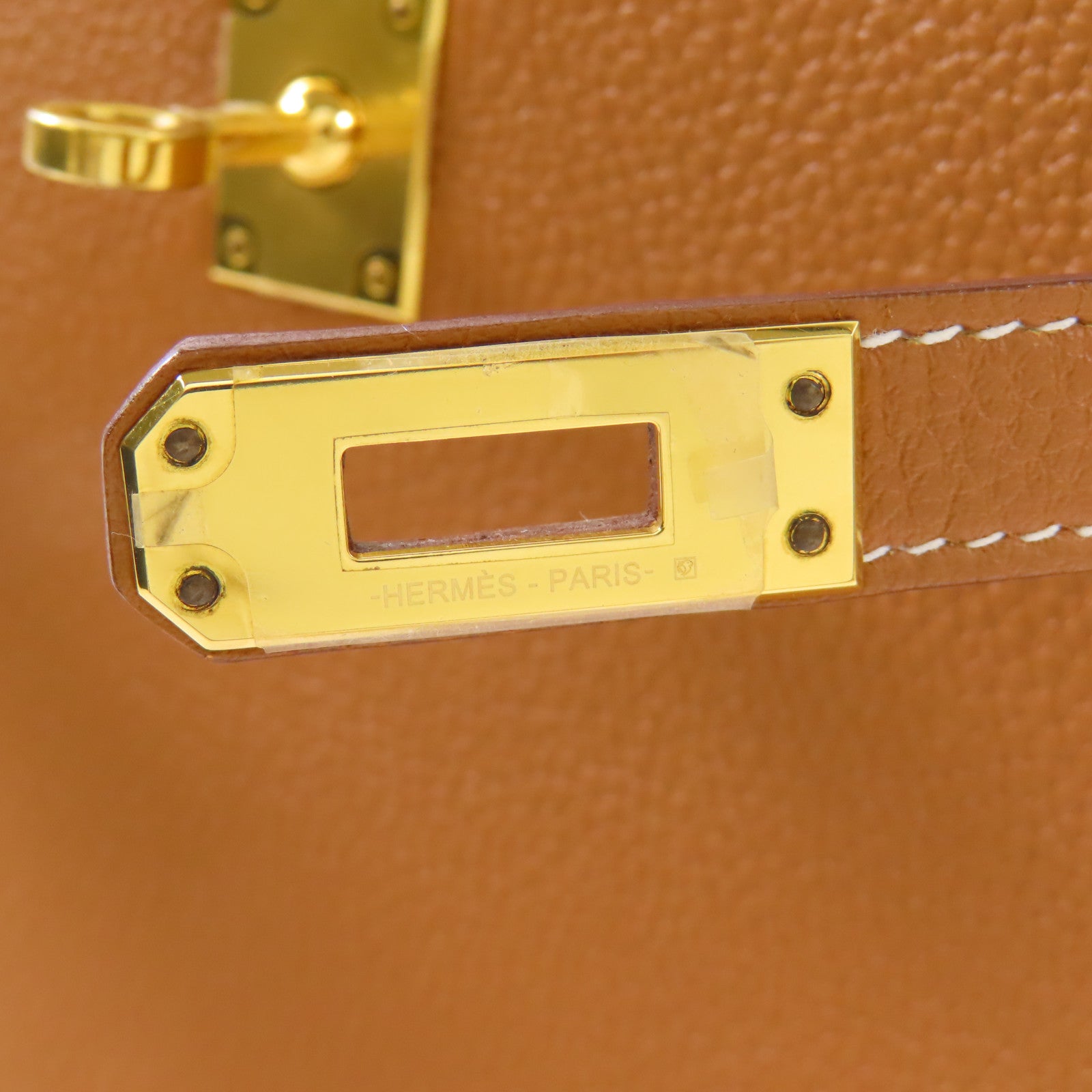 HERMES Togo皮革Kelly 25金扣手挽肩背兩用袋Gold