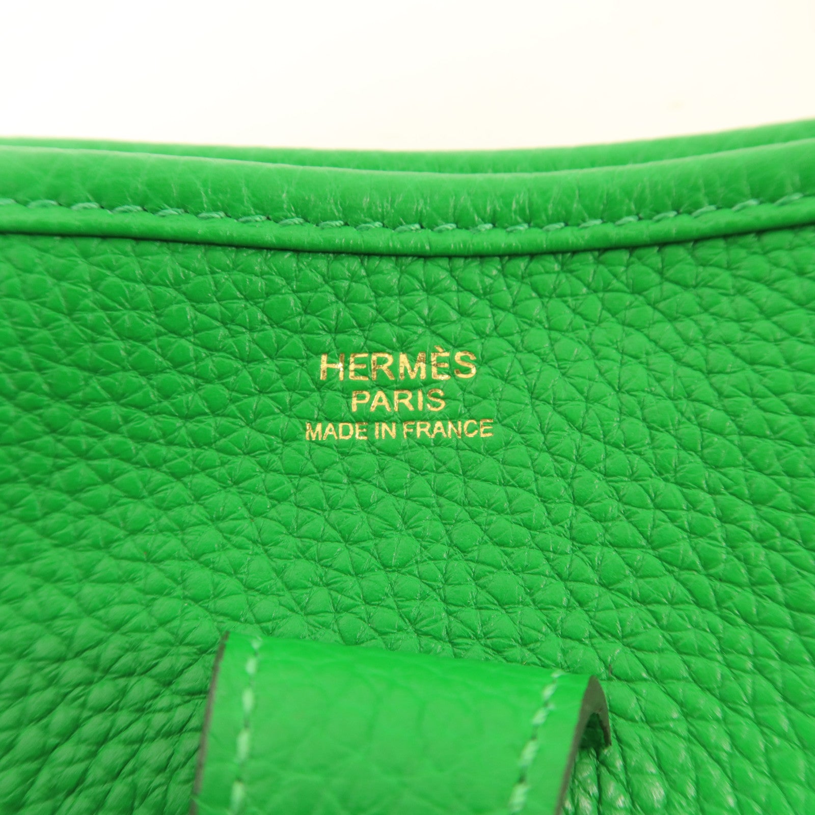 HERMES Clemence皮革Evelyne PM金扣肩背袋