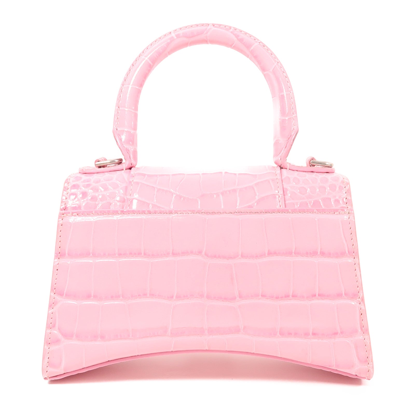 BALENCIAGA 牛皮皮革Hourglass XS銀扣手挽肩背兩用袋