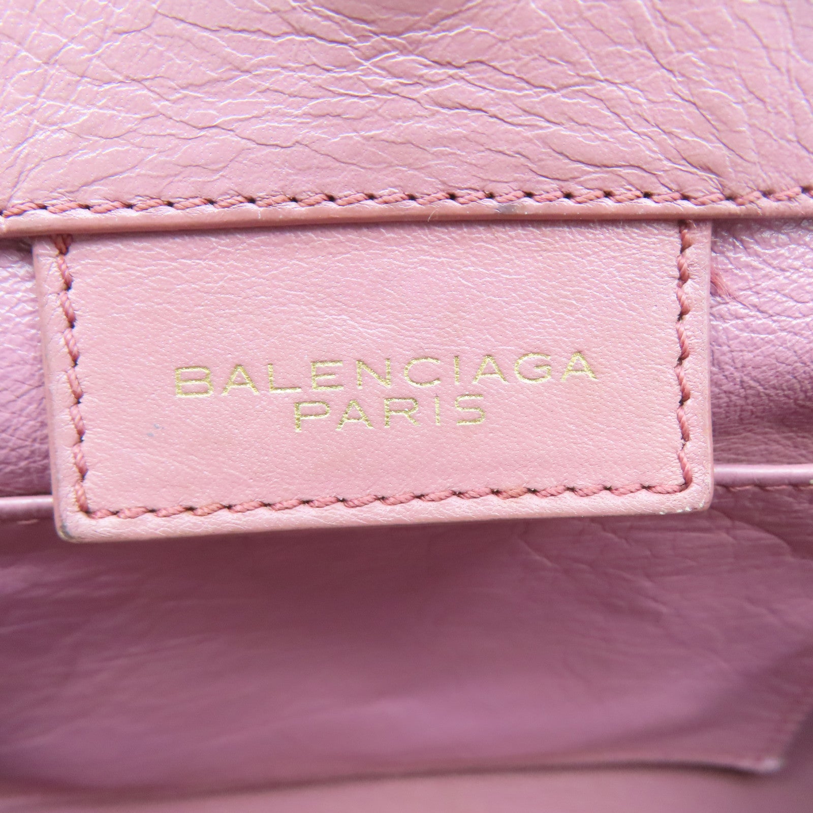BALENCIAGA 【清倉大減價】羊皮皮革Papier Mini金扣手挽肩背兩用袋粉紅色